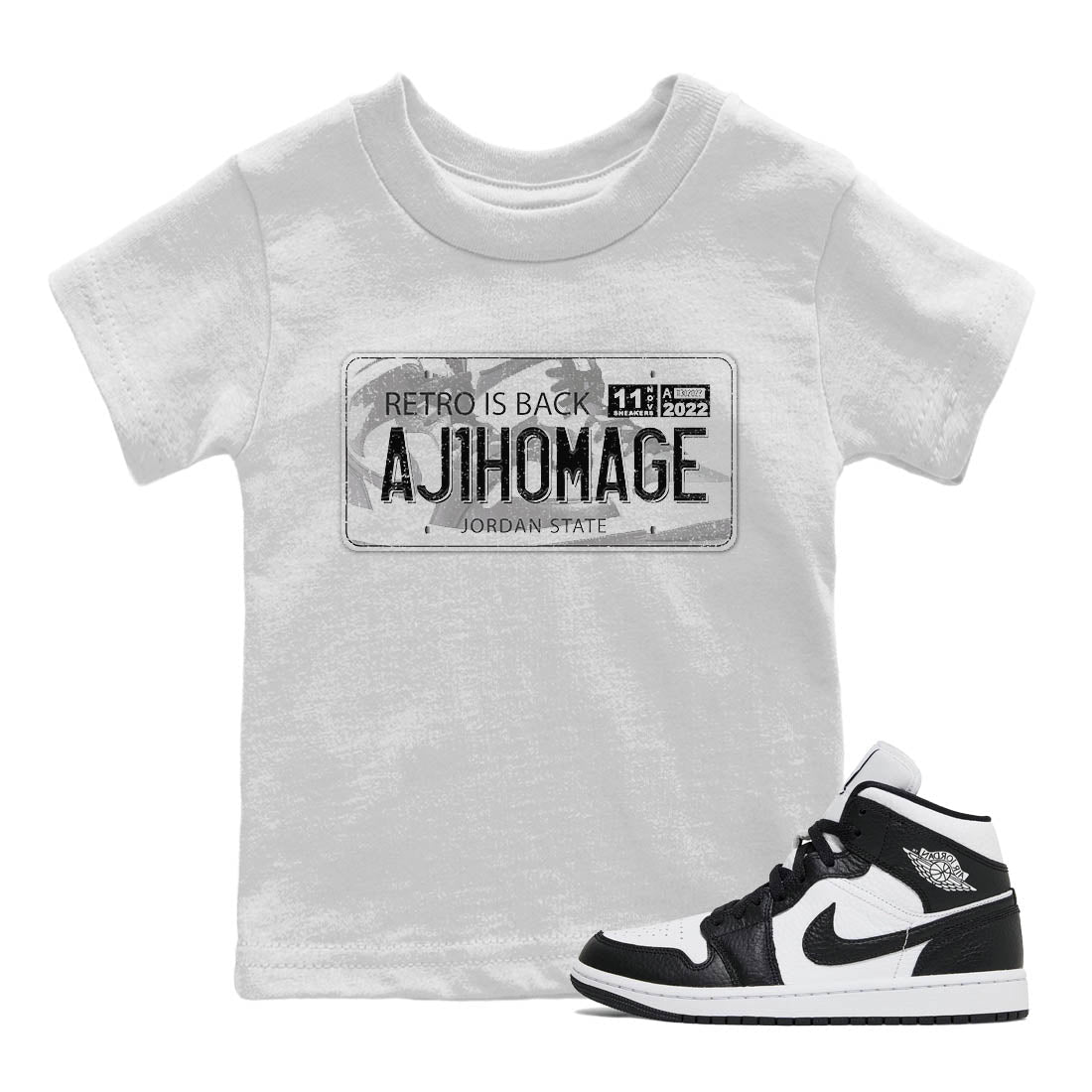 Jordan 1 Homage Sneaker Matching T-Shirt Jordan Plate Sneaker Tees Jordan 1 Homage Sneaker Release Tees Kids Shirts