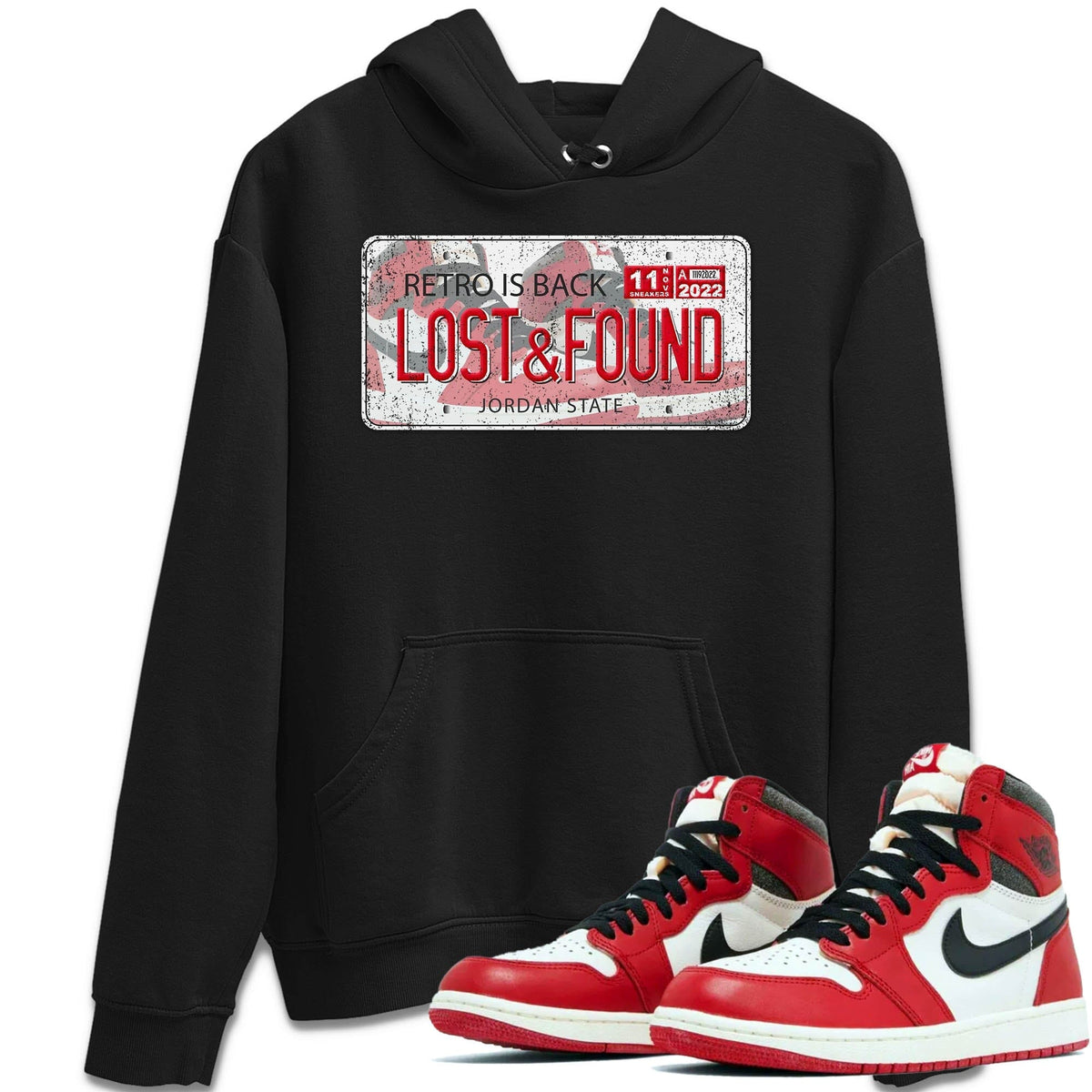 Jordan 1 lost & found Sneaker Matching T-Shirt Jordan Plate Sneaker Tees Jordan 1 lost & found Sneaker Release Tees Crew Neck Tees