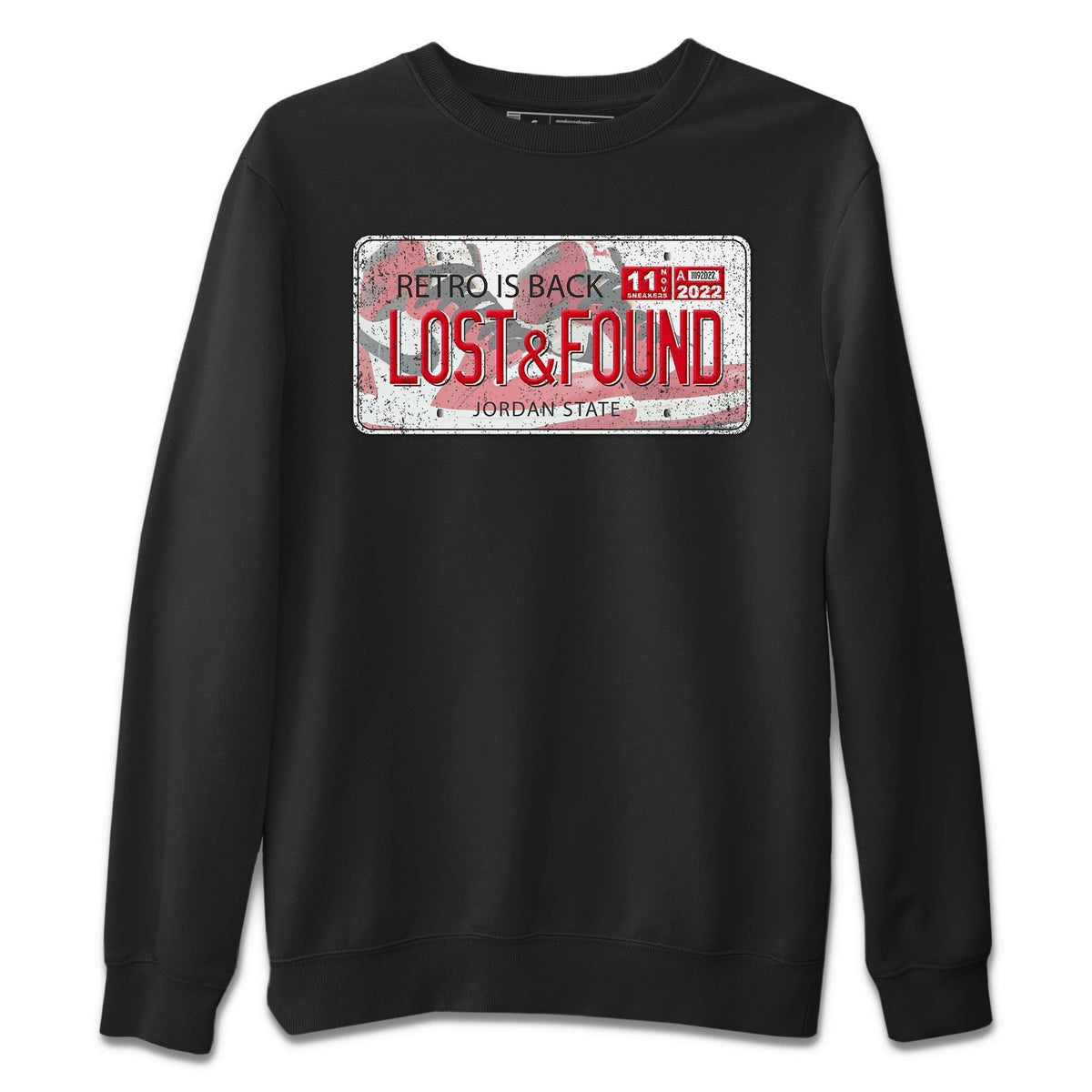 Jordan 1 lost & found Sneaker Matching T-Shirt Jordan Plate Sneaker Tees Jordan 1 lost & found Sneaker Release Tees Crew Neck Tees