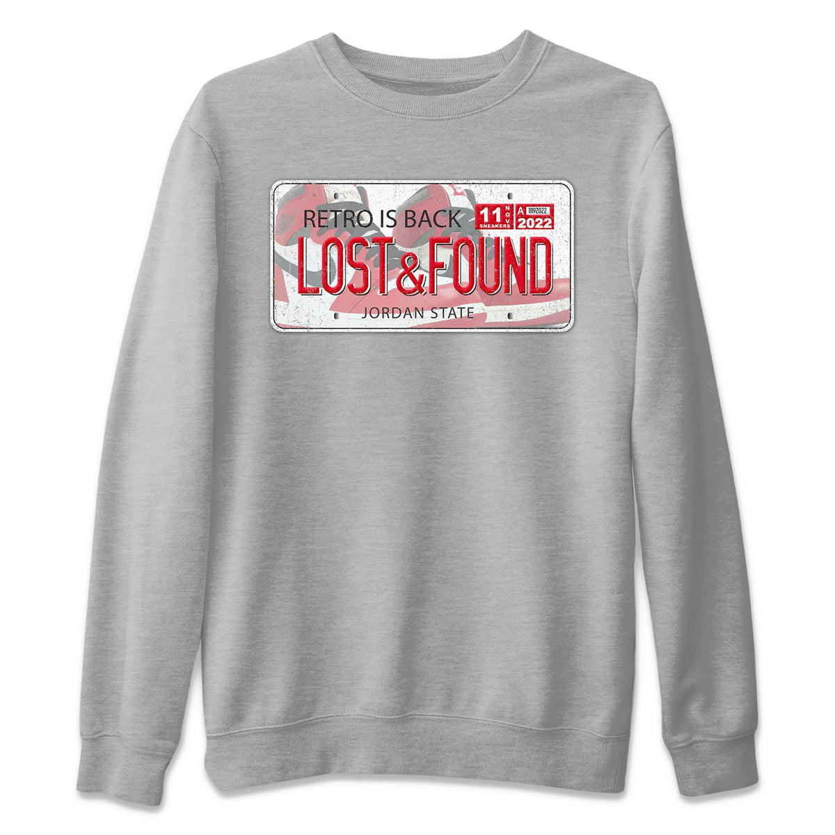 Jordan 1 lost & found Sneaker Matching T-Shirt Jordan Plate Sneaker Tees Jordan 1 lost & found Sneaker Release Tees Crew Neck Tees