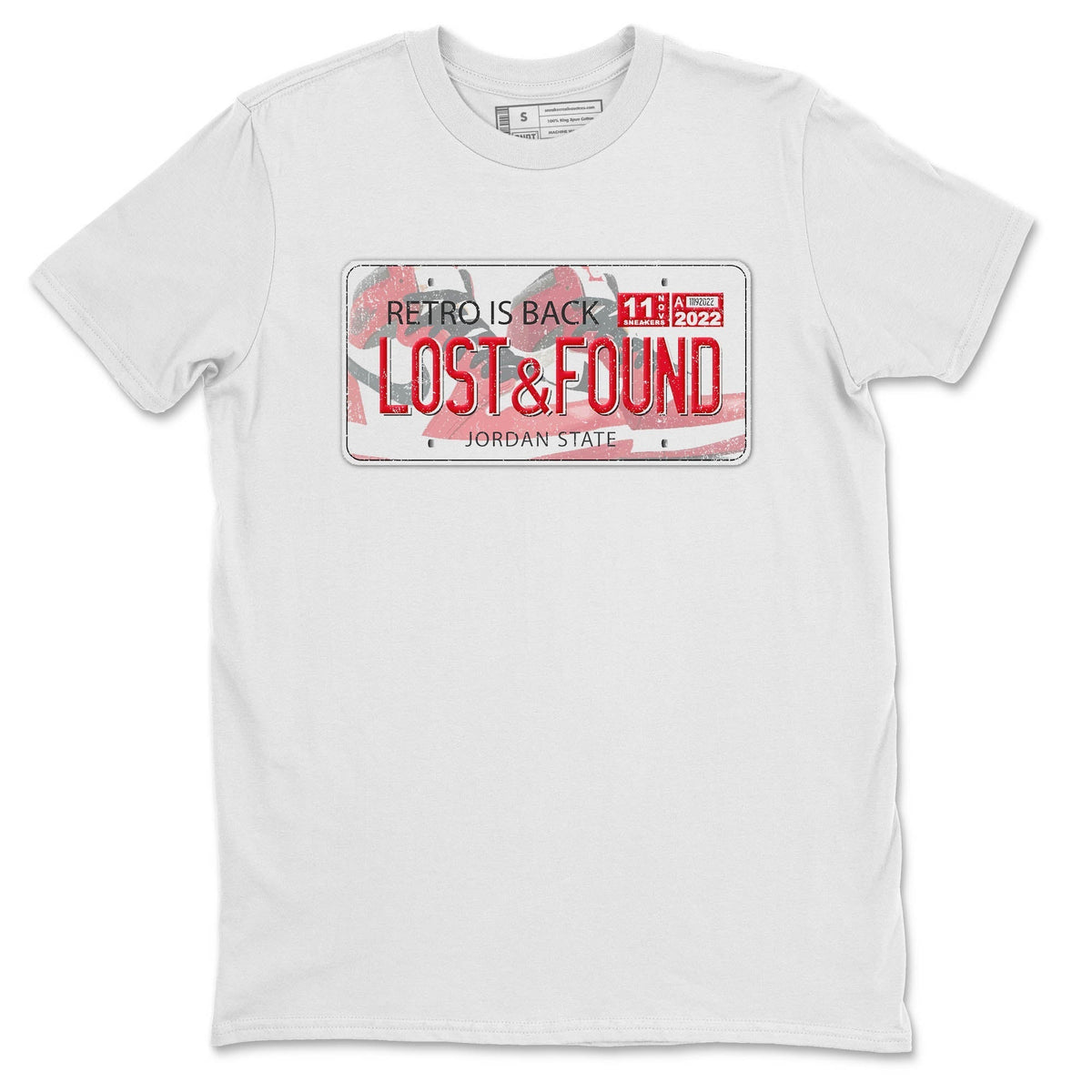 Jordan 1 lost & found Sneaker Matching T-Shirt Jordan Plate Sneaker Tees Jordan 1 lost & found Sneaker Release Tees Crew Neck Tees