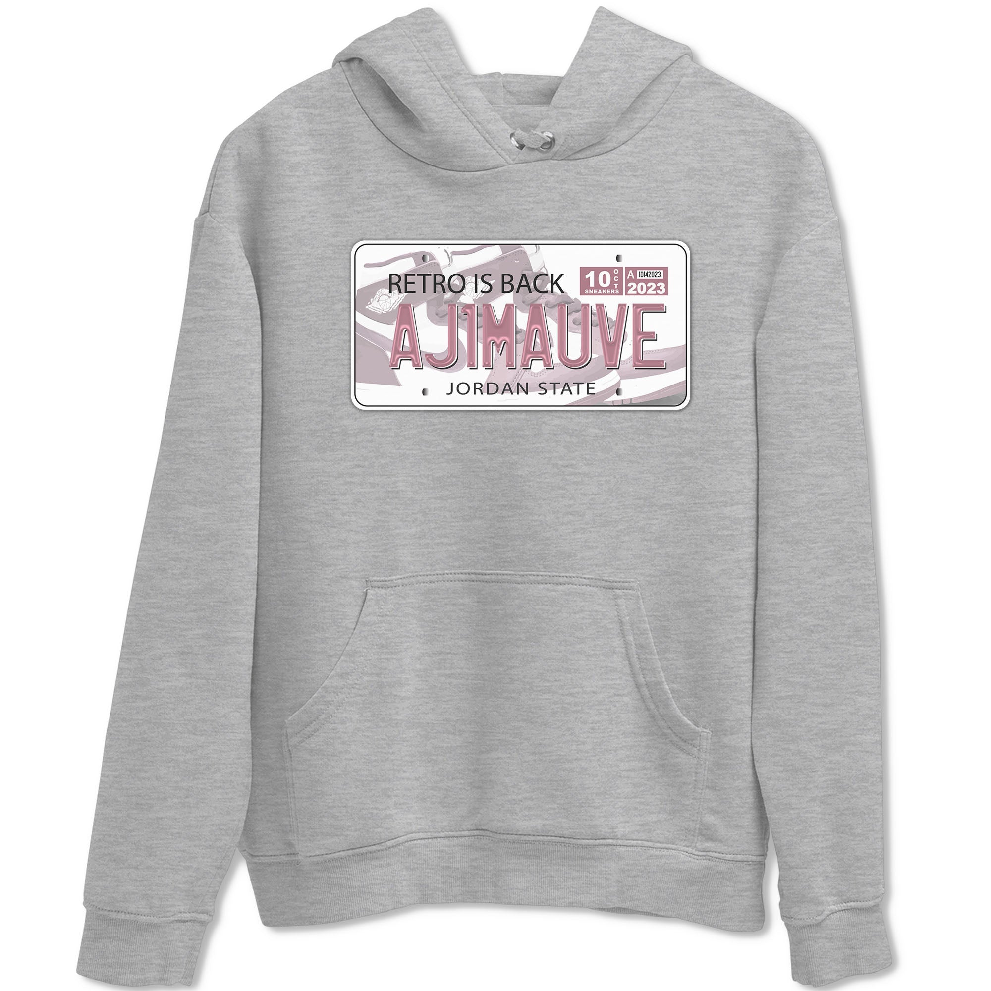 Air Jordan 1 Mauve shirt to match jordans Jordan Plate sneaker tees AJ1 Mauve Drip Gear Zone Sneaker Matching Clothing Brand Unisex Sneaker Tee Heather Grey 2 T-Shirt