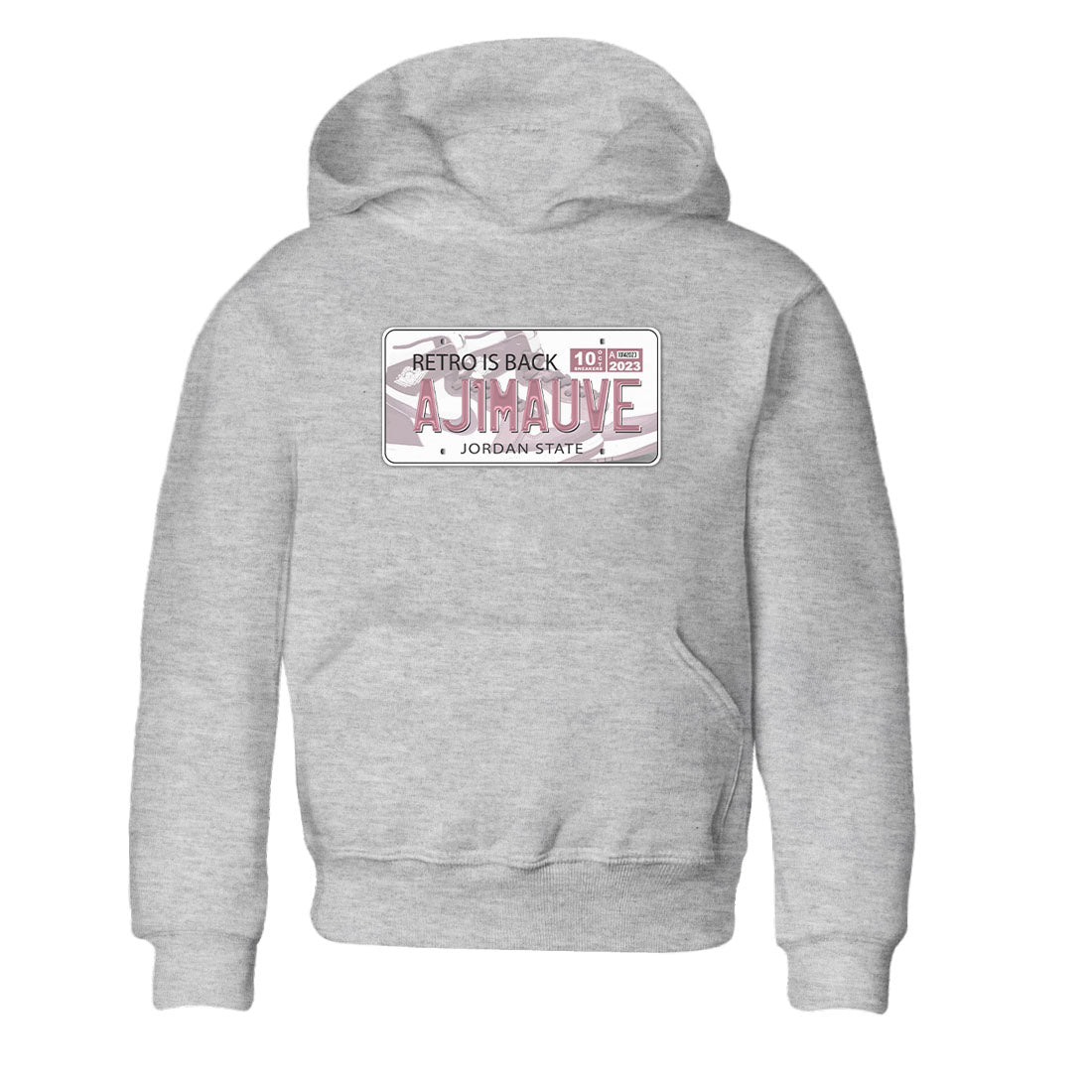 Air Jordan 1 Mauve shirt to match jordans Jordan Plate sneaker tees AJ1 Mauve Drip Gear Zone Sneaker Matching Clothing Brand Baby Toddler Heather Grey 2 T-Shirt