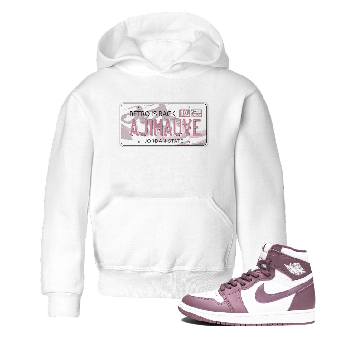 Air Jordan 1 Mauve shirt to match jordans Jordan Plate sneaker tees AJ1 Mauve Drip Gear Zone Sneaker Matching Clothing Brand Baby Toddler White 1 T-Shirt