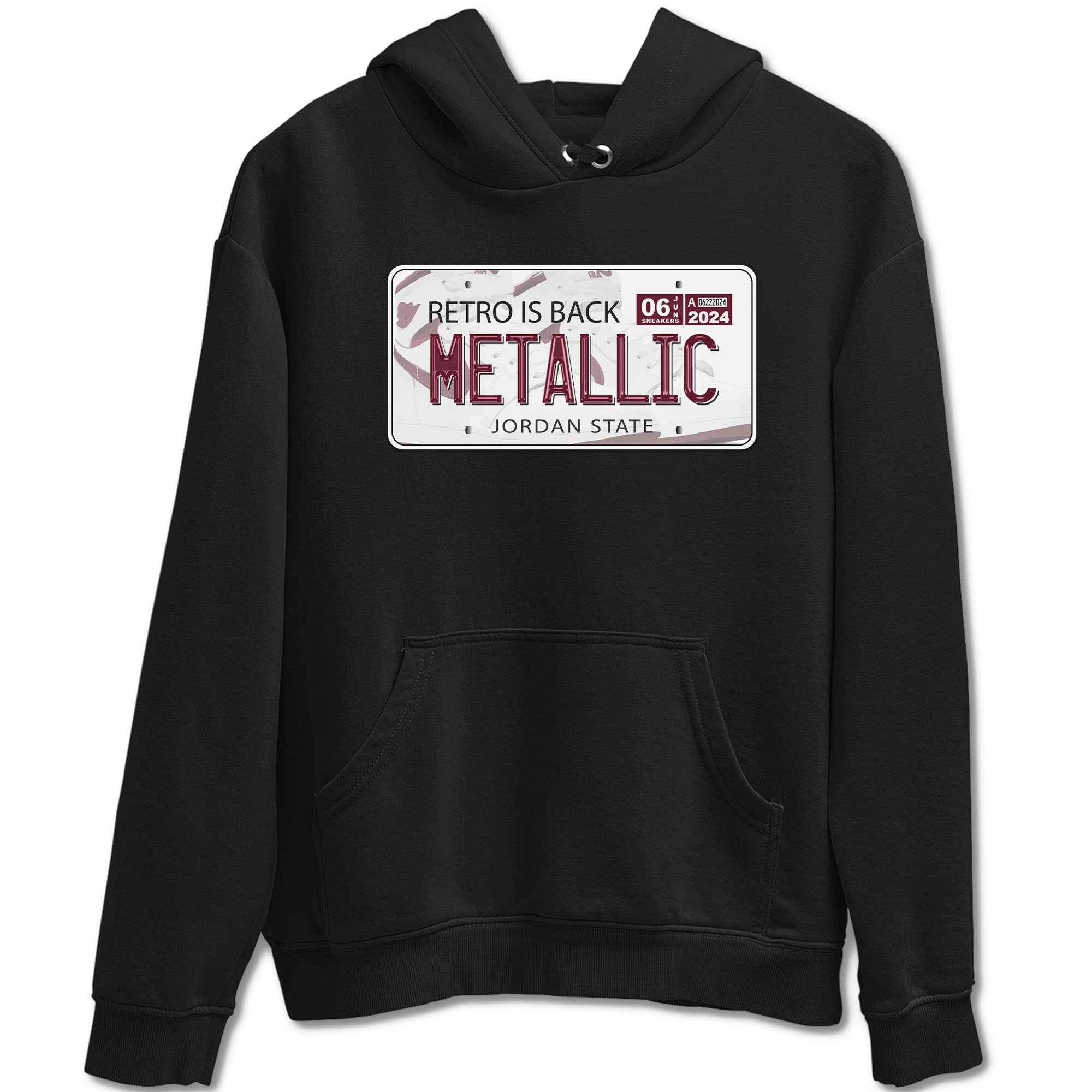 AJ1 Metalic Burgundy shirt to match jordans Jordan Plate sneaker tees Air Jordan 1 Metalic Burgundy Drip Gear Zone unisex cotton Black 2 crew neck shirt