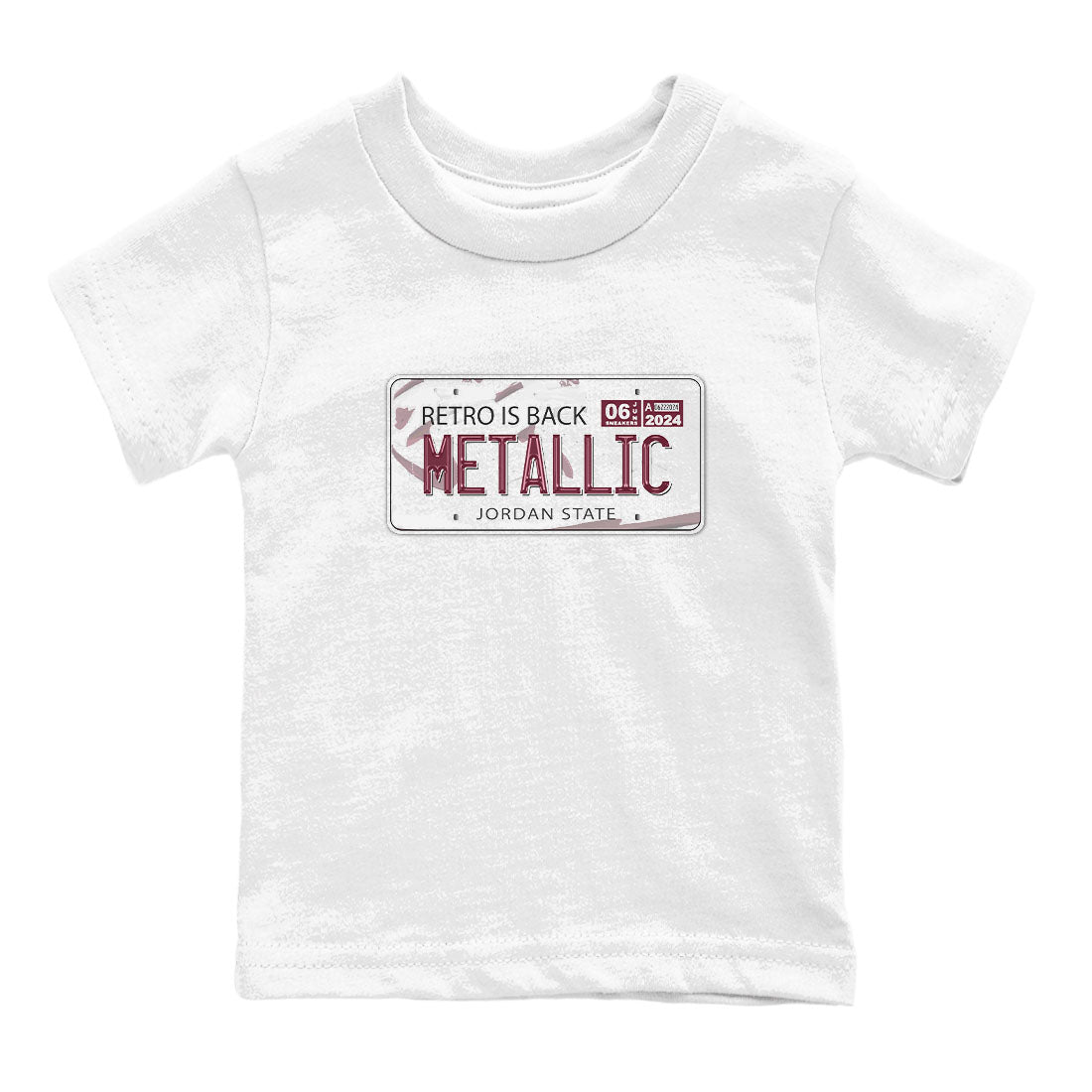 AJ1 Metalic Burgundy shirt to match jordans Jordan Plate sneaker tees Air Jordan 1 Metalic Burgundy Drip Gear Zone baby toddler White 2 cotton Shirt