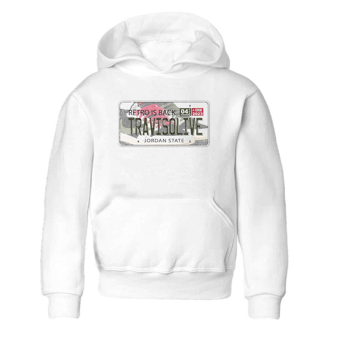 Air Jordan 1 Travis Scott Olive Sneaker Match Tees Jordan Plate Streetwear Sneaker Shirt AJ1 Travis Scott Olive Sneaker Release Tees Kids Shirts White 2