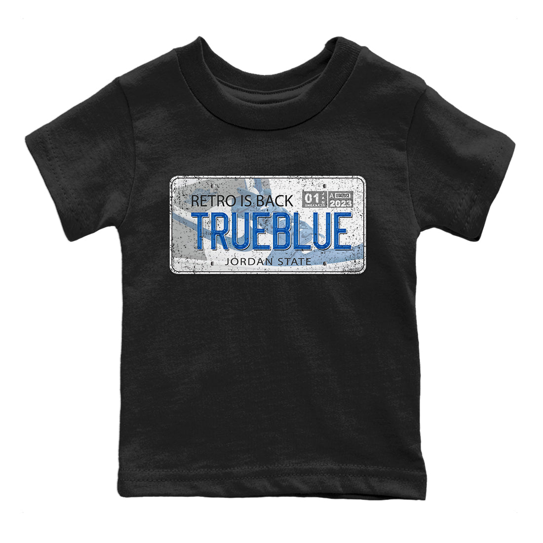 Jordan 1 True Blue Sneaker Matching T-Shirt Jordan Plate Sneaker Tees Jordan 1 True Blue Sneaker Release Tees Kids Shirts
