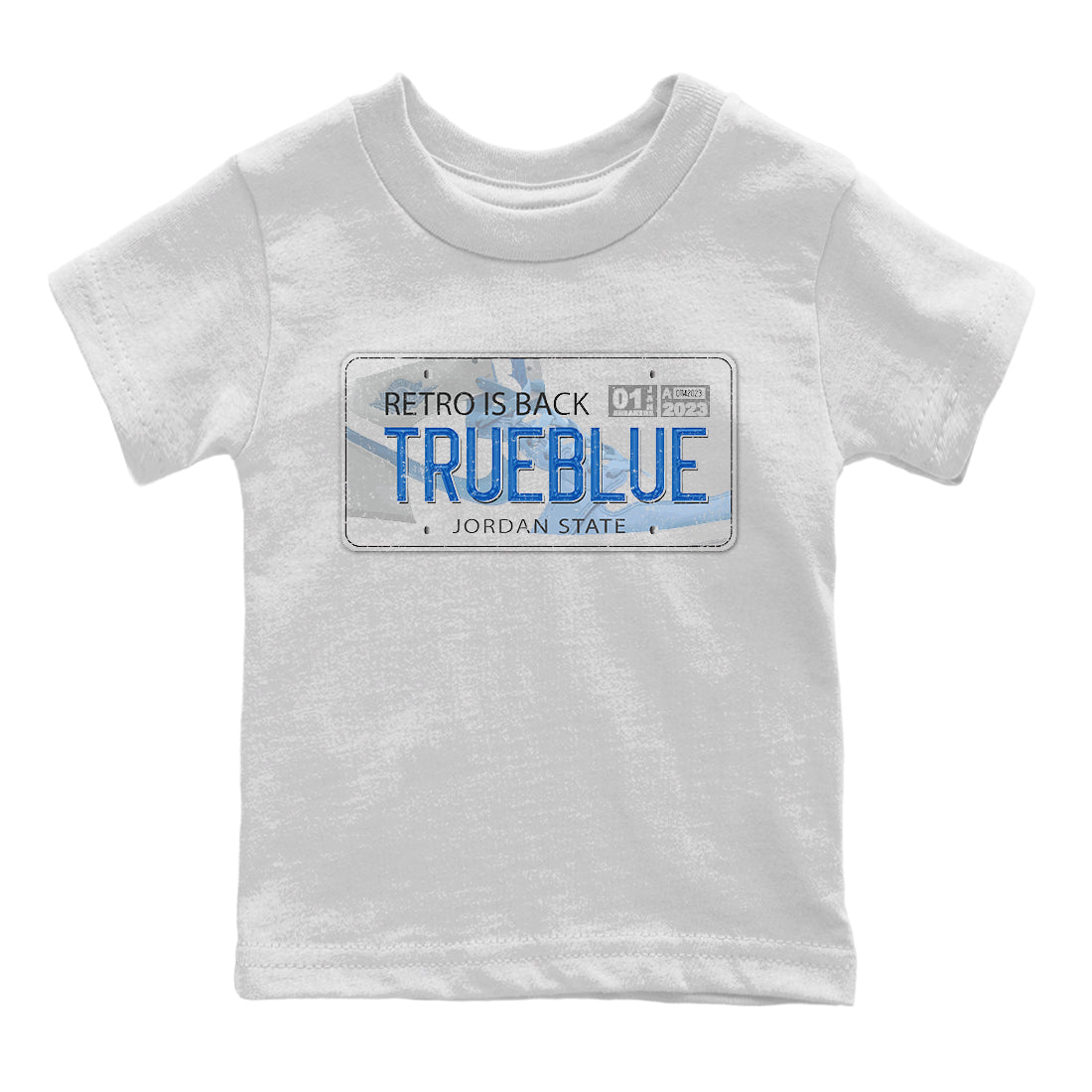 Jordan 1 True Blue Sneaker Matching T-Shirt Jordan Plate Sneaker Tees Jordan 1 True Blue Sneaker Release Tees Kids Shirts