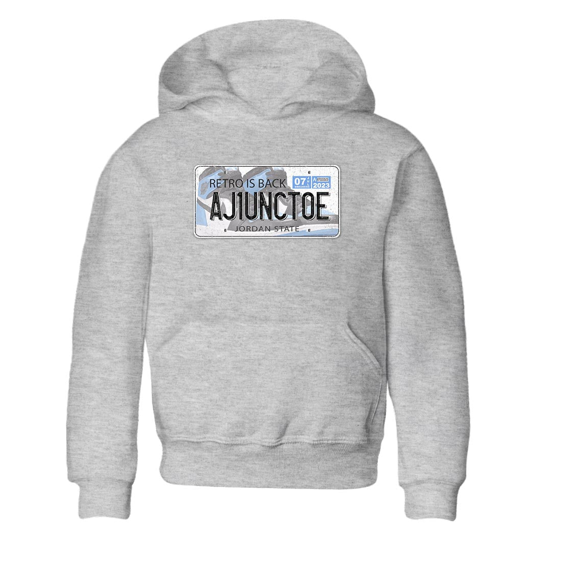 Air Jordan 1 Retro High OG University Blue shirt to match jordans Jordan Plate Streetwear Sneaker Shirt Air Jordan 1 UNC Toe Drip Gear Zone Sneaker Matching Clothing Baby Toddler Heather Grey 2 T-Shirt