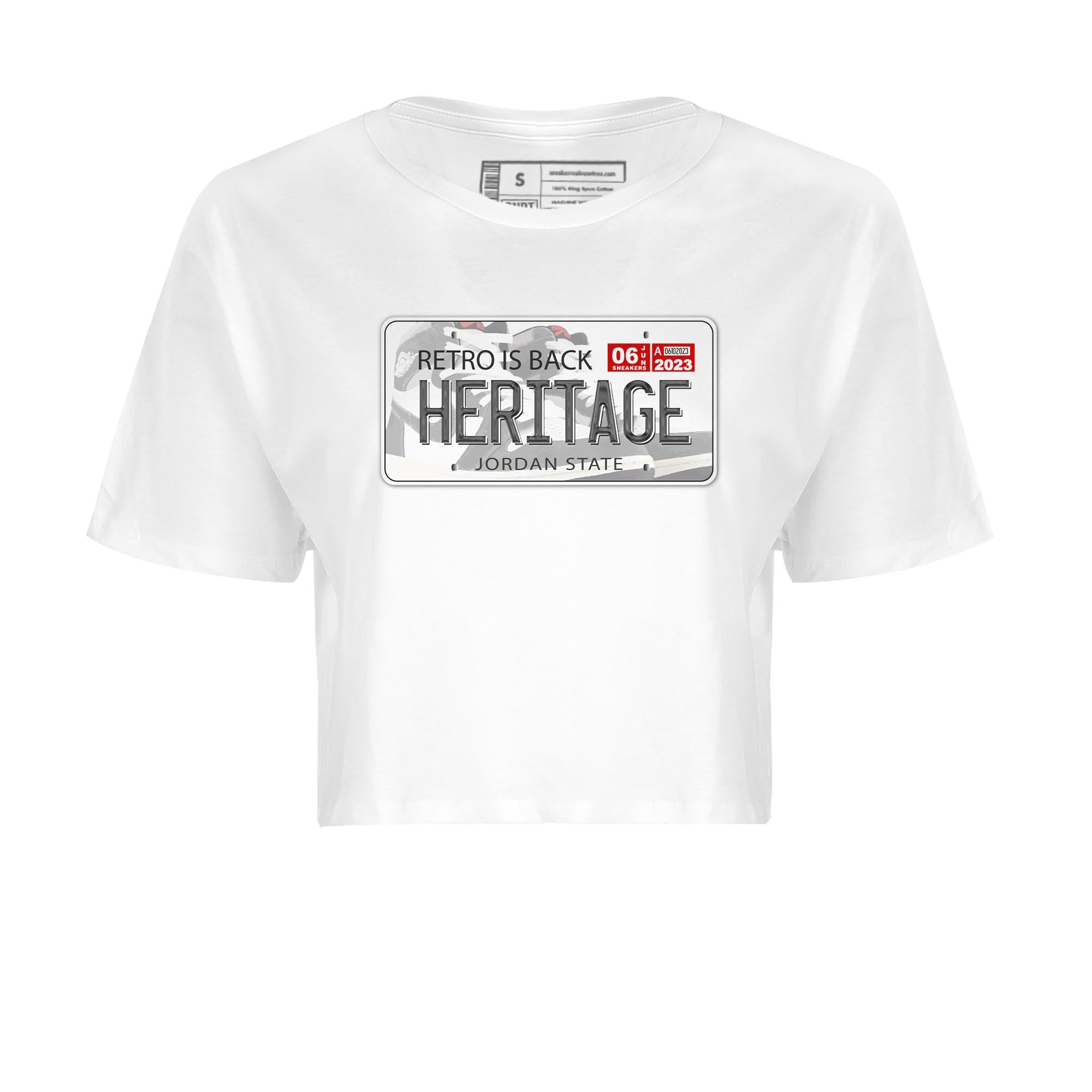 1s High OG Washed Heritage Sneaker Match Tees Jordan Plate Streetwear Sneaker Shirt Air Jordan 1 Washed Heritage Sneaker Release Tees Women's Shirts White 2