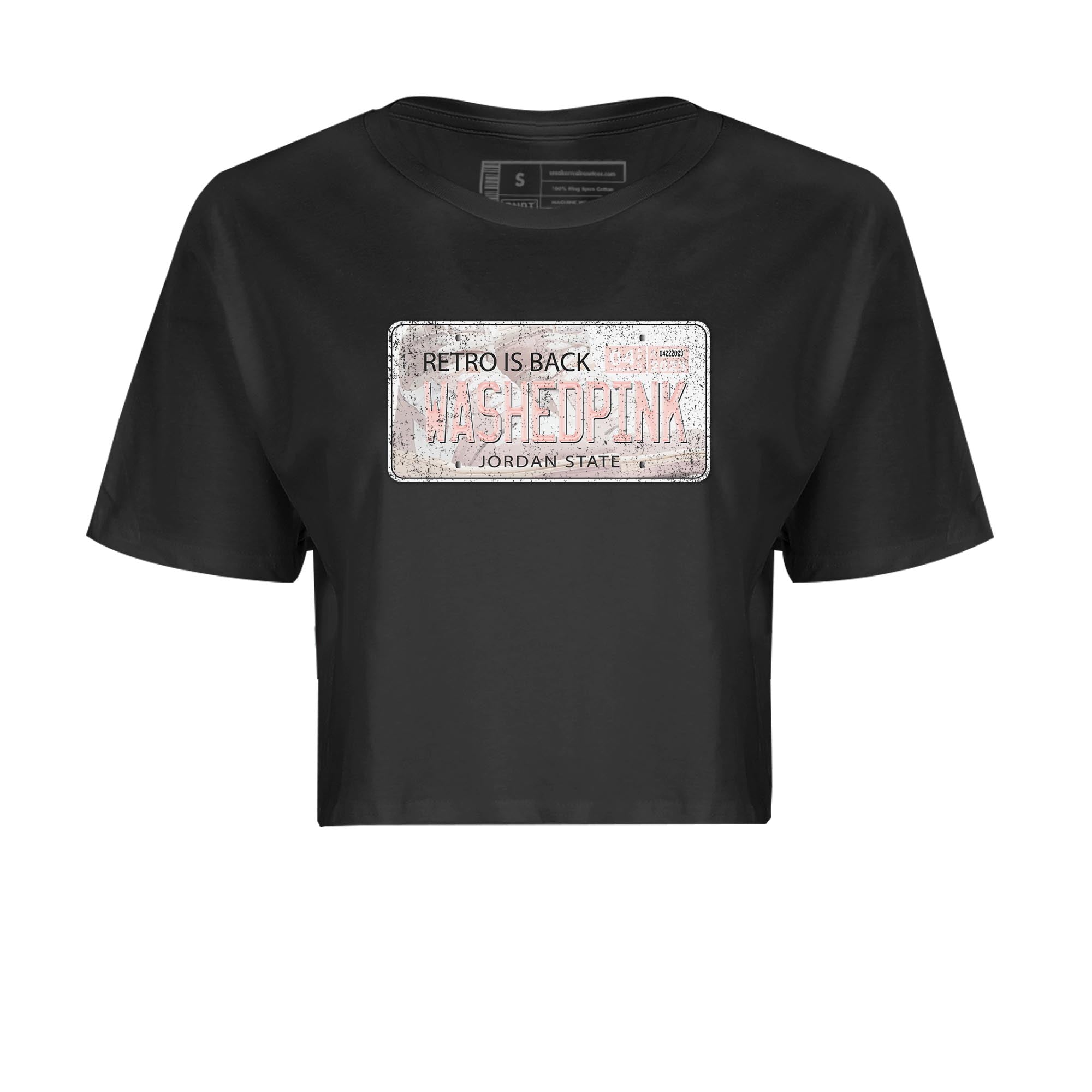 Air Jordan 1 Washed Pink Sneaker Match Tees Jordan Plate Streetwear Sneaker Shirt AJ1 Washed Pink Sneaker Release Tees Women's Shirts Black 2