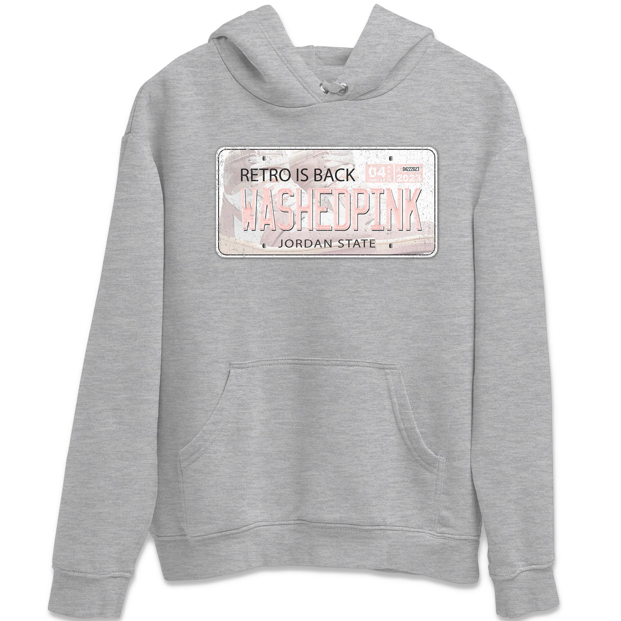 Air Jordan 1 Washed Pink Sneaker Match Tees Jordan Plate Streetwear Sneaker Shirt AJ1 Washed Pink Sneaker Release Tees Unisex Shirts Heather Grey 2