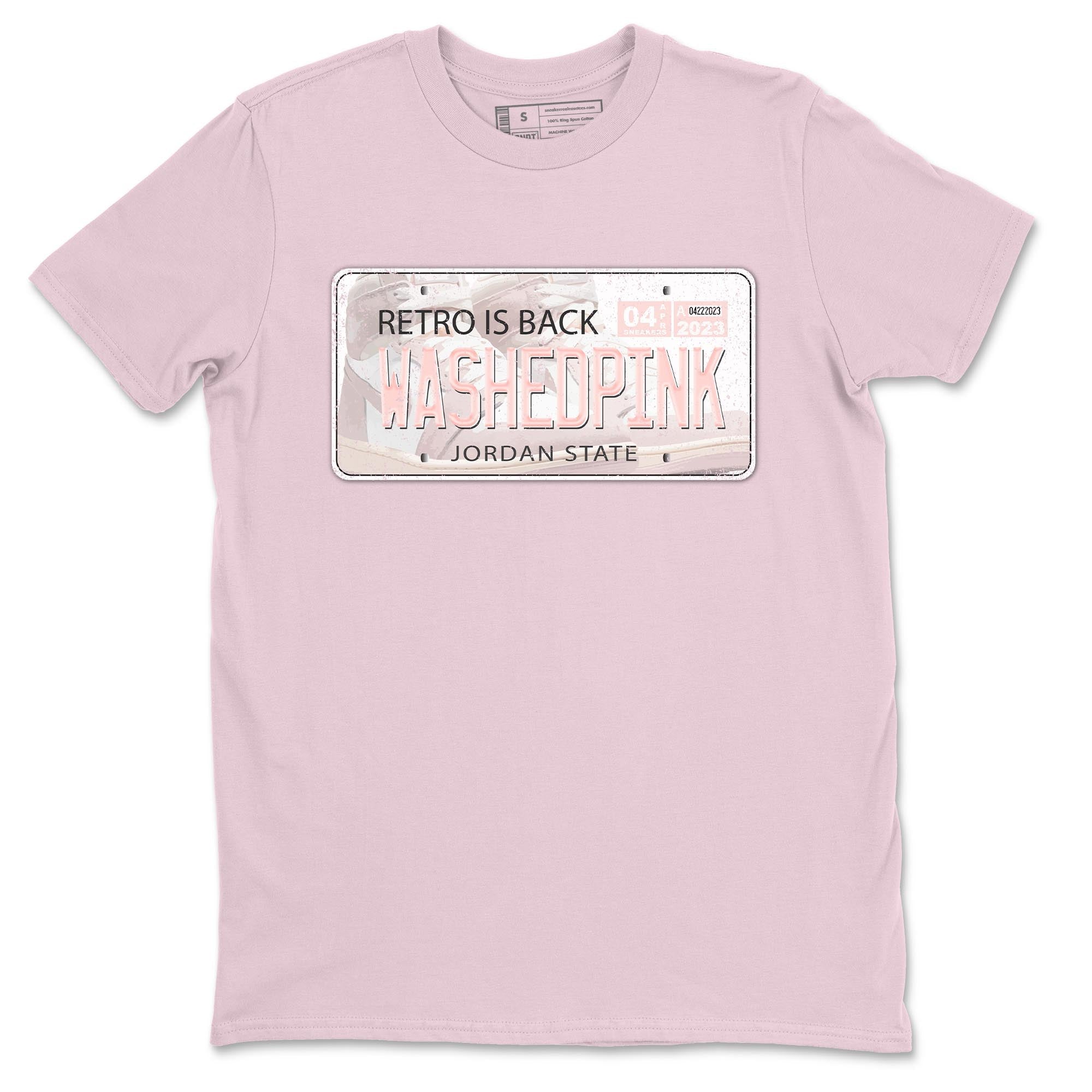 Air Jordan 1 Washed Pink Sneaker Match Tees Jordan Plate Streetwear Sneaker Shirt AJ1 Washed Pink Sneaker Release Tees Unisex Shirts Pink 2