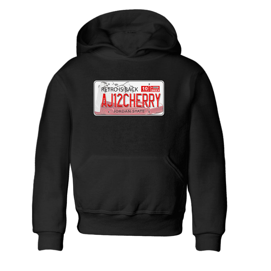 Jordan 12 Retro Cherry shirt to match jordans Varsity Red Jordan Plate special sneaker matching tees 12s Cherry Drip Gear Zone Baby Toddler Black 2 T-Shirt