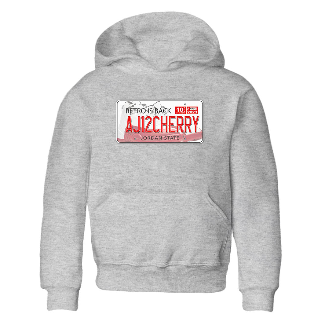 Jordan 12 Retro Cherry shirt to match jordans Varsity Red Jordan Plate special sneaker matching tees 12s Cherry Drip Gear Zone Baby Toddler Heather Grey 2 T-Shirt