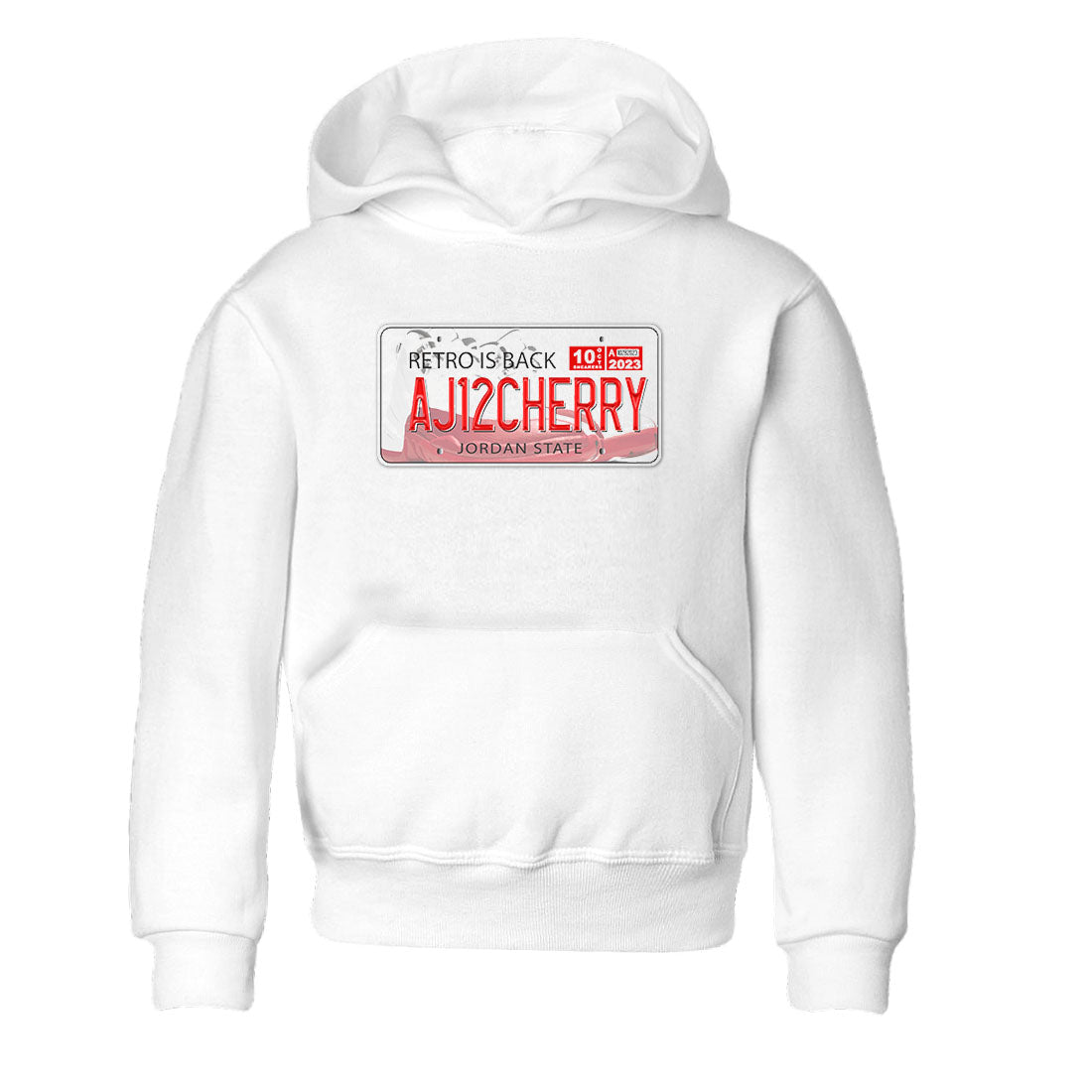 Jordan 12 Retro Cherry shirt to match jordans Varsity Red Jordan Plate special sneaker matching tees 12s Cherry Drip Gear Zone Baby Toddler White 2 T-Shirt