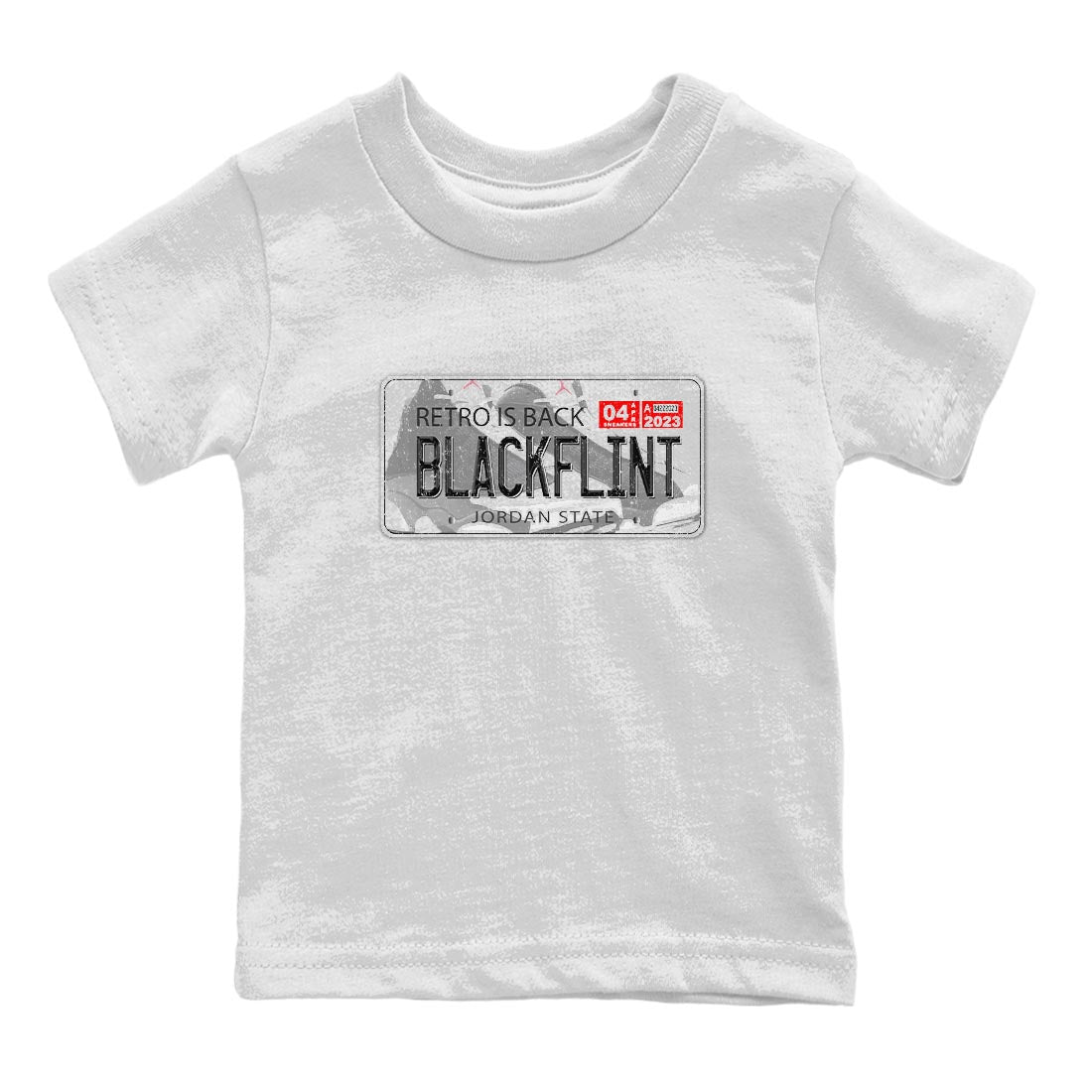 Air Jordan 13 Black Flint Sneaker Match Tees Jordan Plate Streetwear Sneaker Shirt AJ 13s Black Flint Sneaker Release Tees Kids Shirts White 2