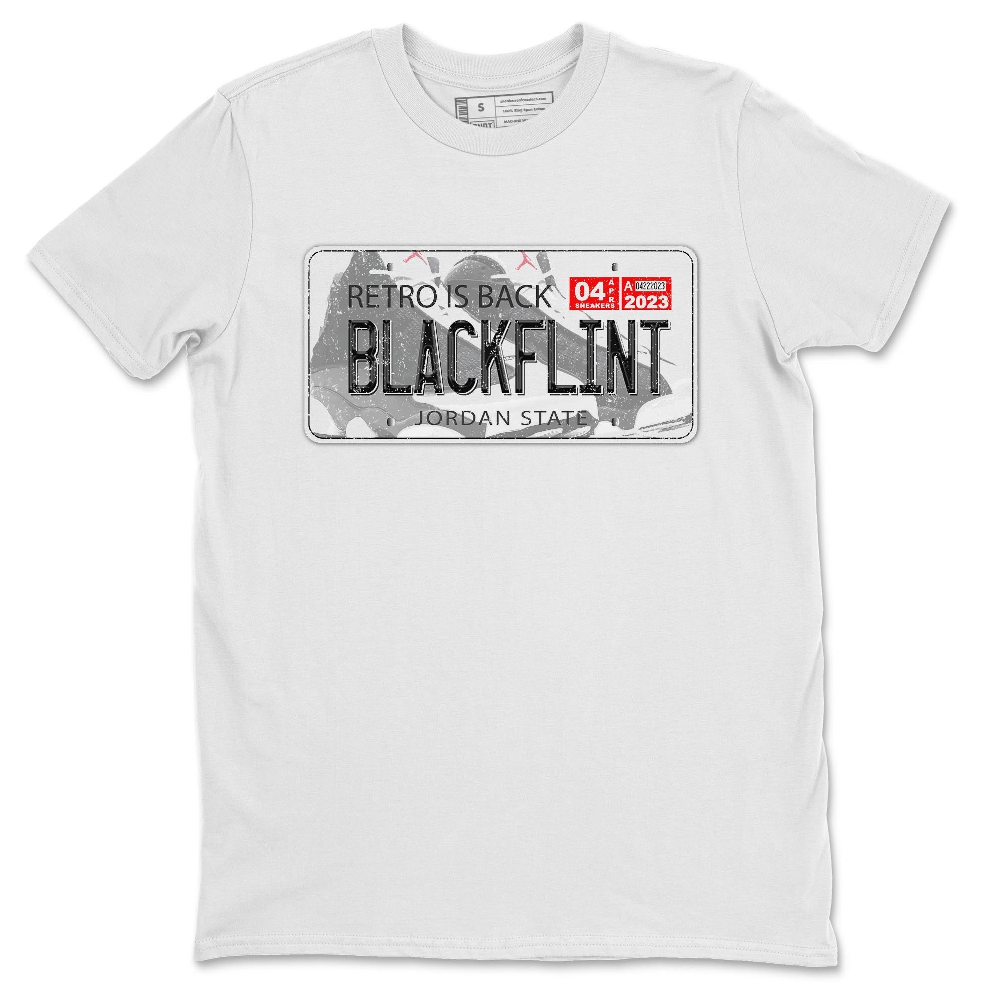 Air Jordan 13 Black Flint Sneaker Match Tees Jordan Plate Streetwear Sneaker Shirt AJ 13s Black Flint Sneaker Release Tees Unisex Shirts White 2