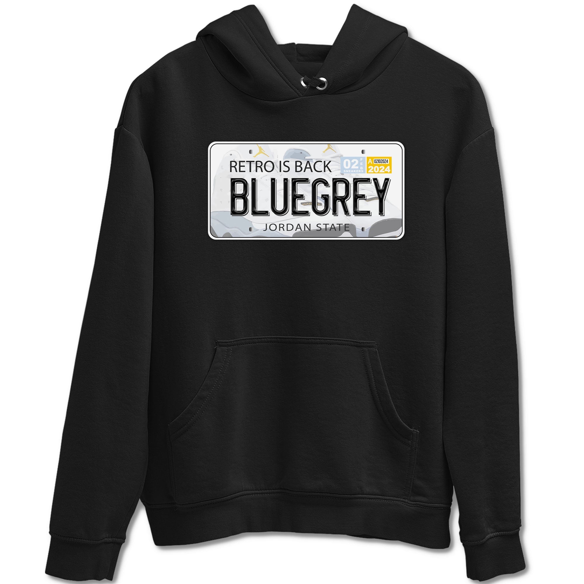 13s Blue Grey shirt to match jordans Jordan Plate sneaker tees Air Jordan 13 Blue Grey Drip Gear Zone unisex cotton Black 2 crew neck shirt