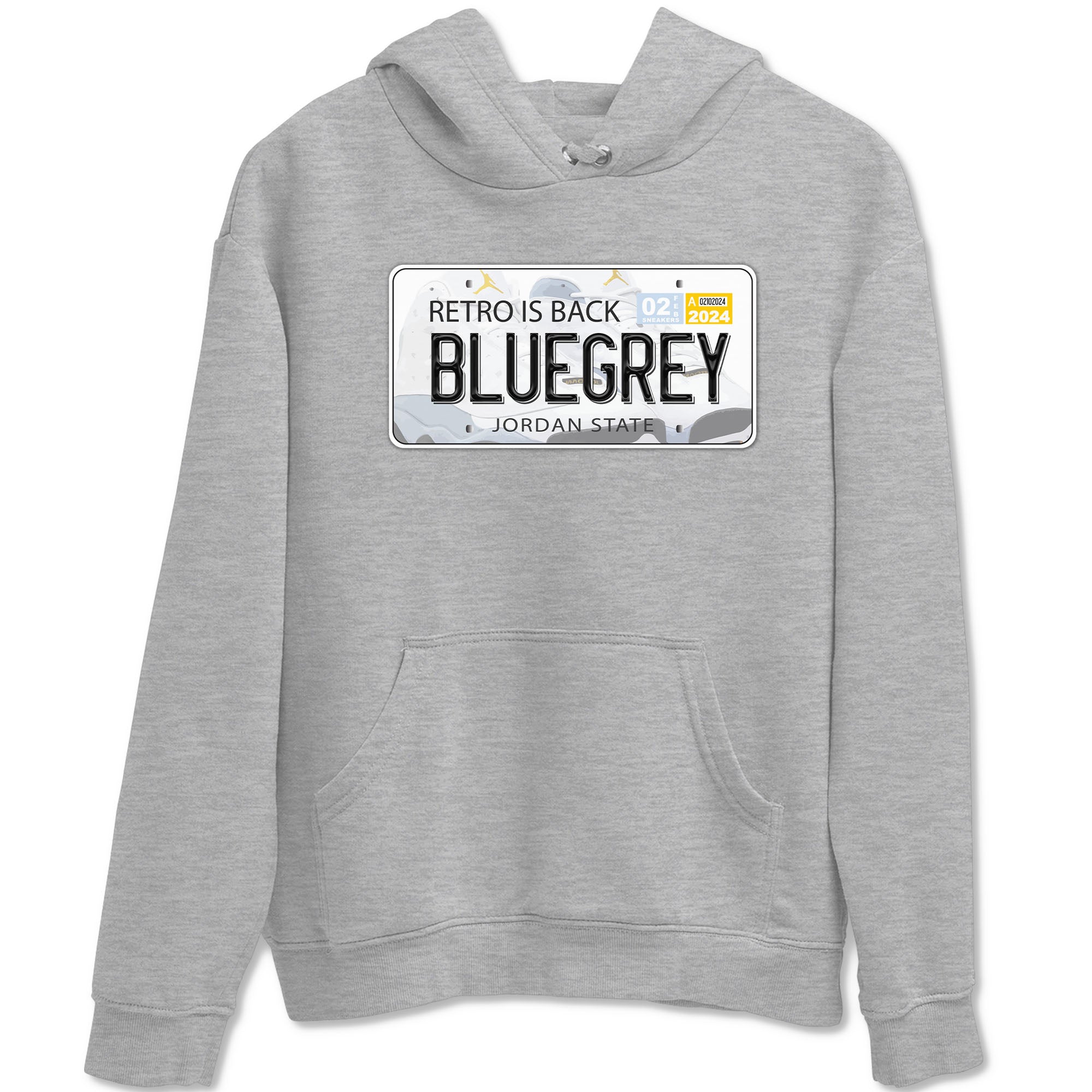 13s Blue Grey shirt to match jordans Jordan Plate sneaker tees Air Jordan 13 Blue Grey Drip Gear Zone unisex cotton Heather Grey 2 crew neck shirt