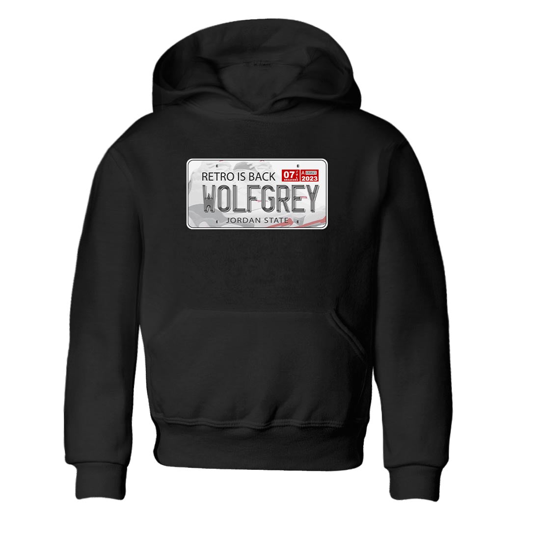 AJ13 Wolf Grey Sneaker Match Tees Jordan Plate Streetwear Sneaker Shirt Air Jordan 13 Wolf Grey Drip Gear Zone Sneaker Matching Clothing Kids Shirts Black 2