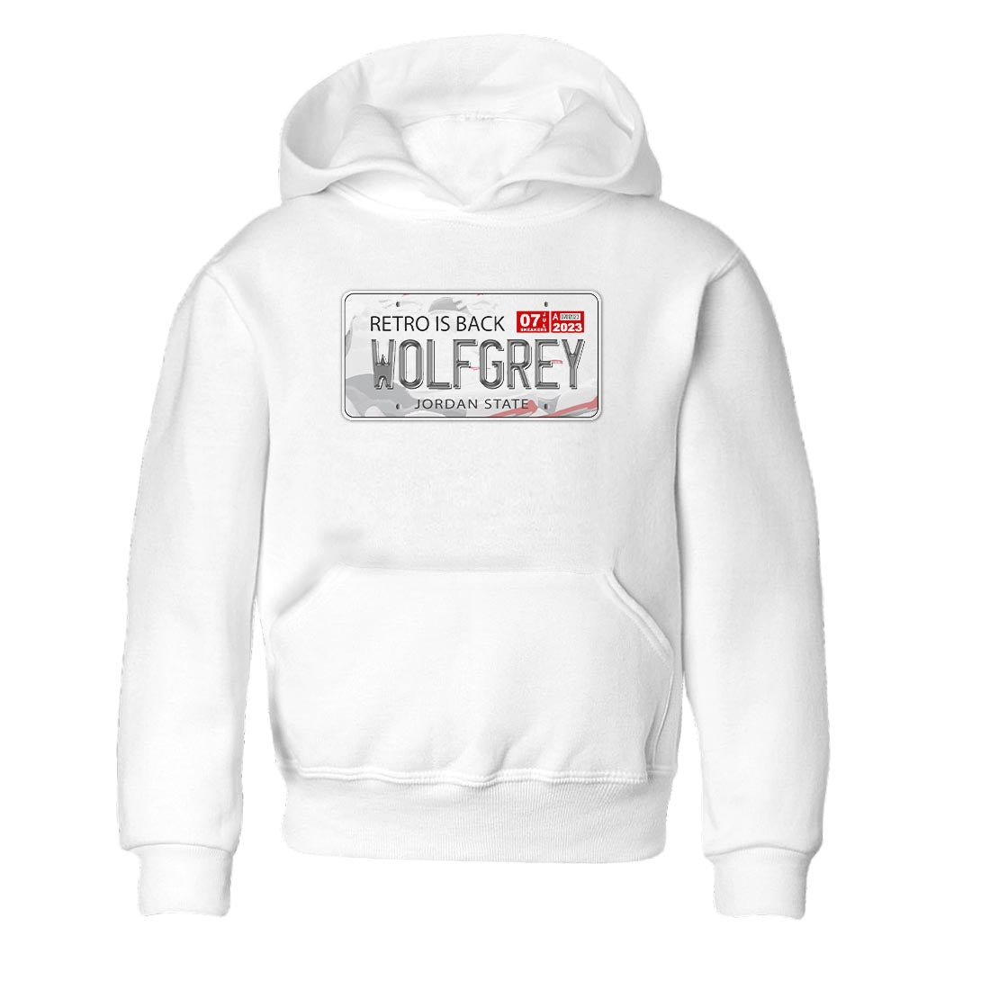 AJ13 Wolf Grey Sneaker Match Tees Jordan Plate Streetwear Sneaker Shirt Air Jordan 13 Wolf Grey Drip Gear Zone Sneaker Matching Clothing Kids Shirts White 2