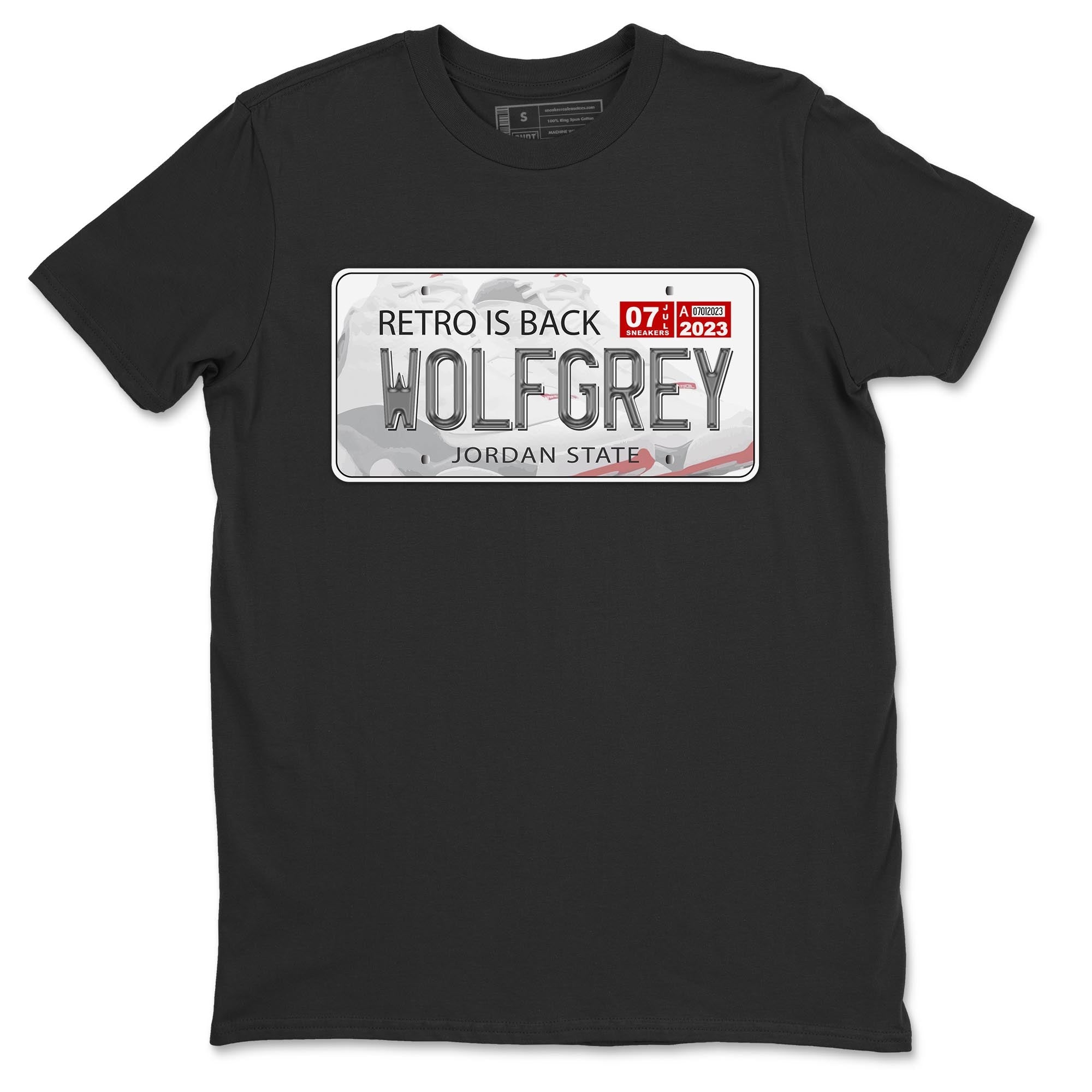 AJ13 Wolf Grey Sneaker Match Tees Jordan Plate Streetwear Sneaker Shirt Air Jordan 13 Wolf Grey Drip Gear Zone Sneaker Matching Clothing Unisex Shirts Black 2