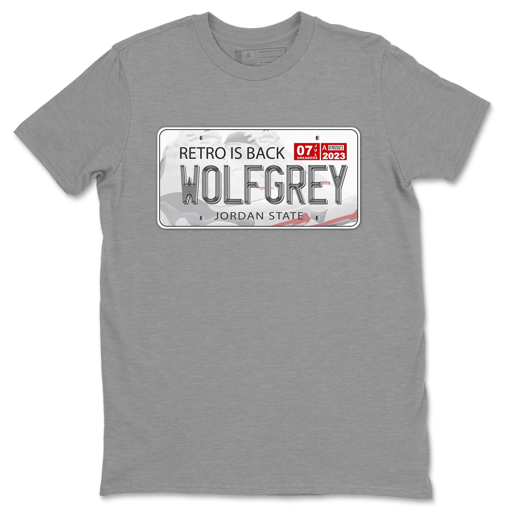 AJ13 Wolf Grey Sneaker Match Tees Jordan Plate Streetwear Sneaker Shirt Air Jordan 13 Wolf Grey Drip Gear Zone Sneaker Matching Clothing Unisex Shirts Heather Grey 2
