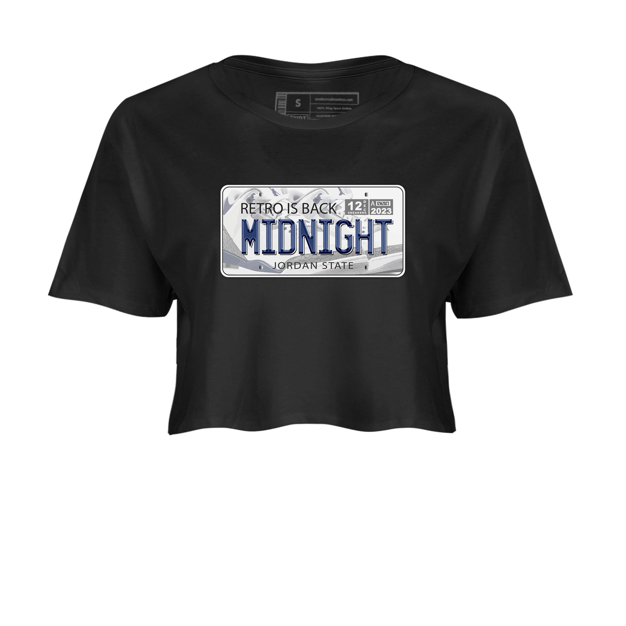Air Jordan 3 Retro Midnight Navy shirt to match jordans Jordan Plate sneaker shirt 3s Midnight Navy Drip Gear Zone Black 2 crop shirt