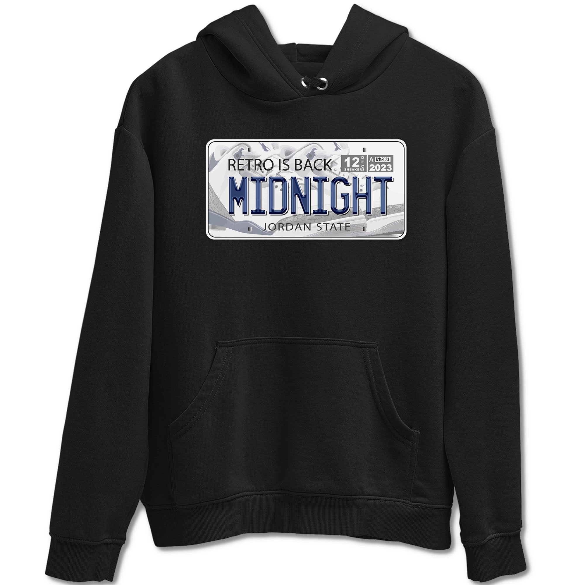 Air Jordan 3 Retro Midnight Navy shirt to match jordans Jordan Plate sneaker shirt 3s Midnight Navy Drip Gear Zone unisex crew neck cotton Black 2 crew neck shirt