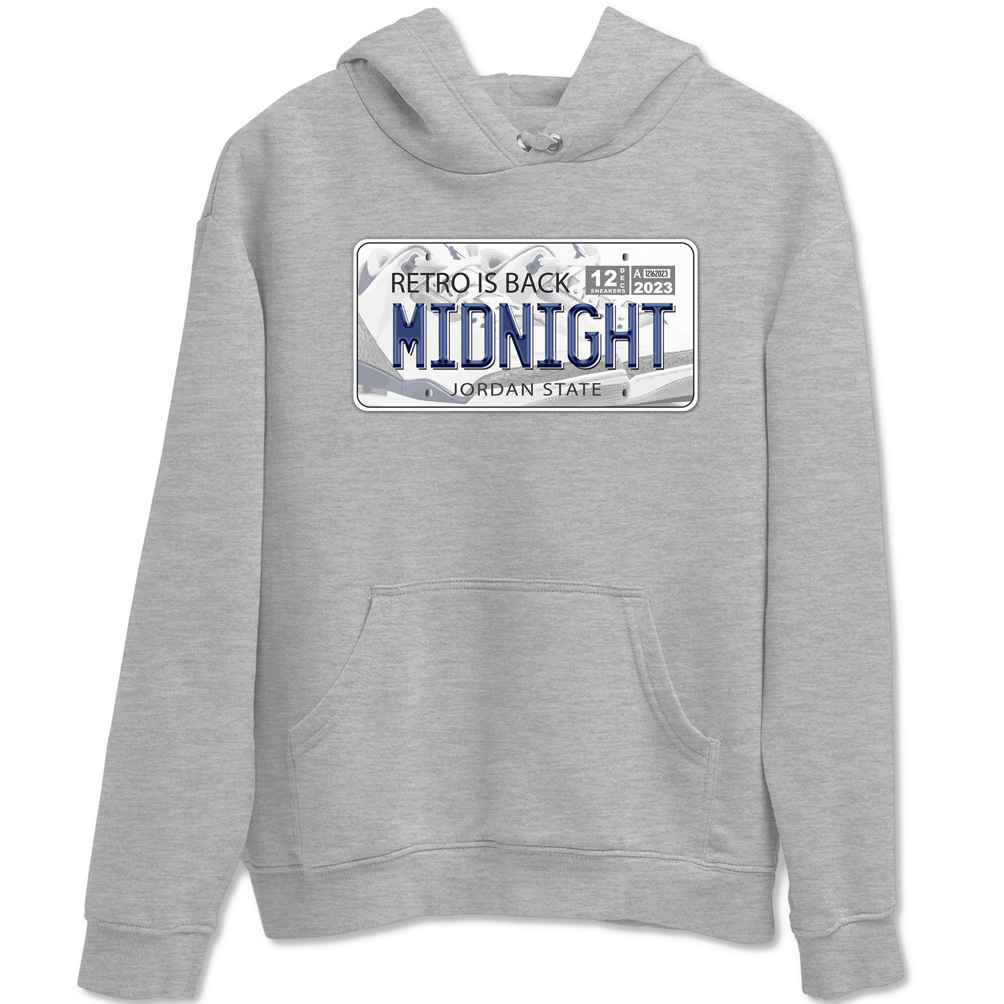 Air Jordan 3 Retro Midnight Navy shirt to match jordans Jordan Plate sneaker shirt 3s Midnight Navy Drip Gear Zone unisex crew neck cotton Heather Grey 2 crew neck shirt