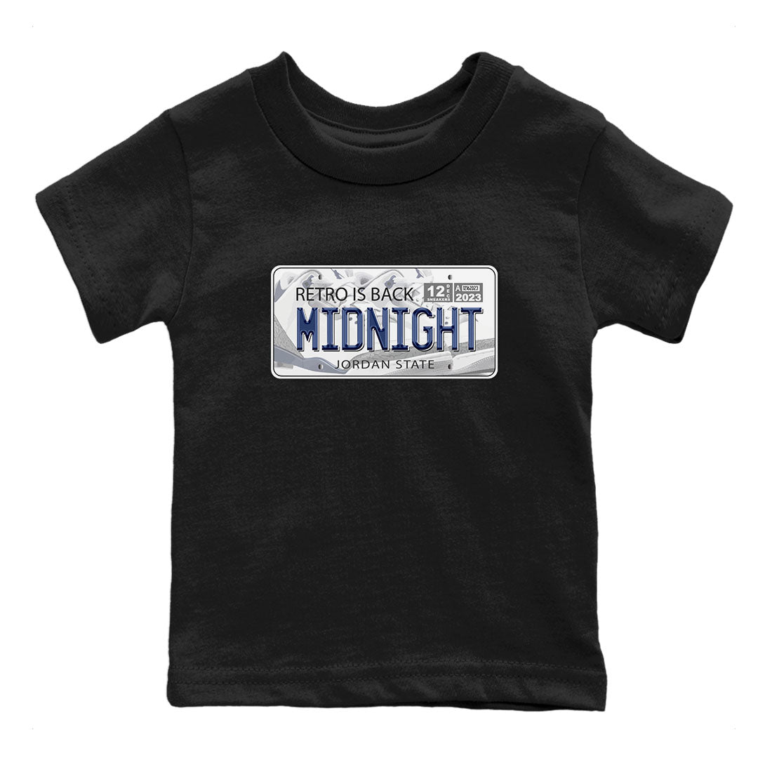 Air Jordan 3 Retro Midnight Navy shirt to match jordans Jordan Plate sneaker shirt 3s Midnight Navy Drip Gear Zone baby toddler Black 2 cotton Shirt