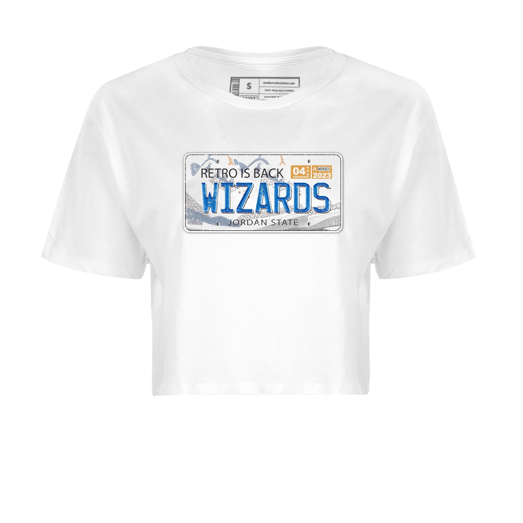 Air Jordan 3 Wizards Sneaker Match Tees Jordan Plate Streetwear Sneaker Shirt Air Jordan 3 Wizards Sneaker Release Tees Women's Shirts White 2