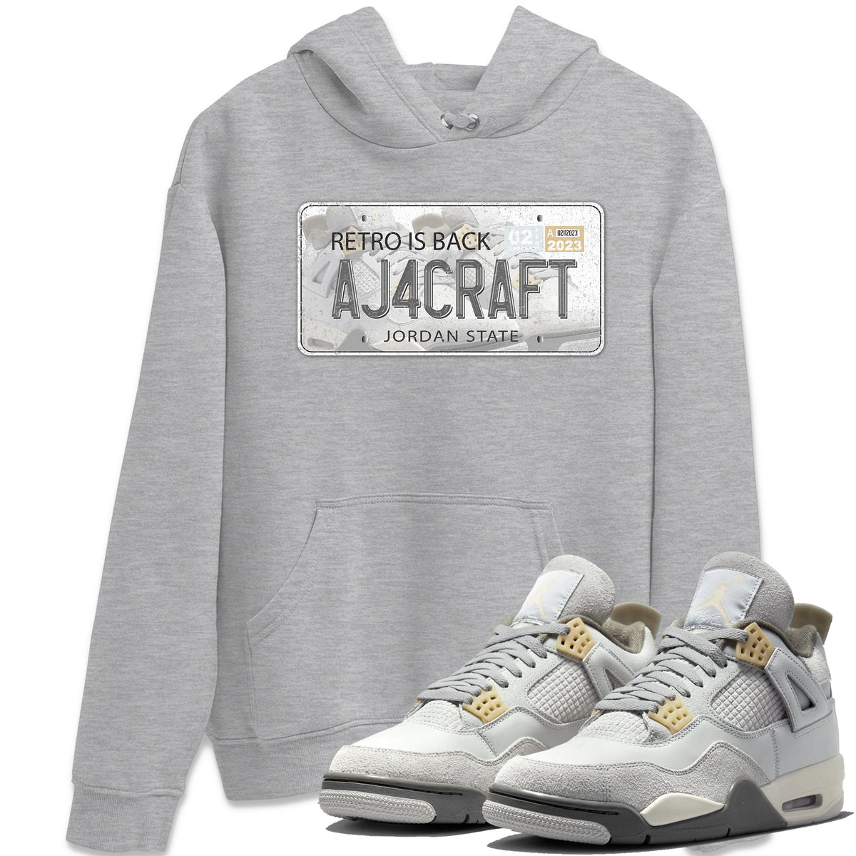 Jordan 4 Craft Sneaker Matching T-Shirt Jordan Plate Sneaker Tees Jordan 4 Craft Sneaker Release Tees Crew Neck Tees