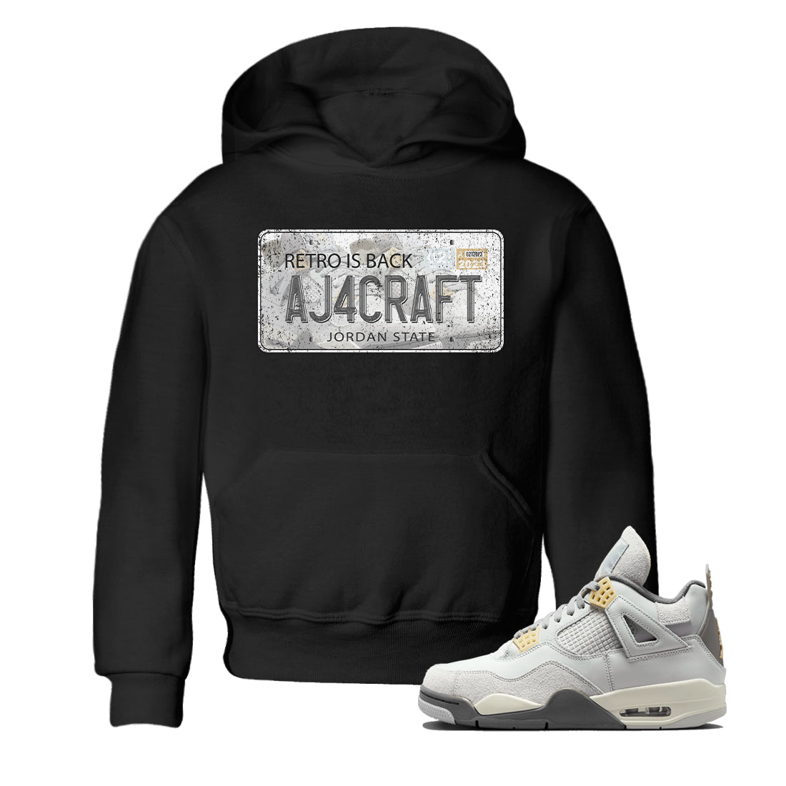 Jordan 4 Craft Sneaker Matching T-Shirt Jordan Plate Sneaker Tees Jordan 4 Craft Sneaker Release Tees Kids Shirts