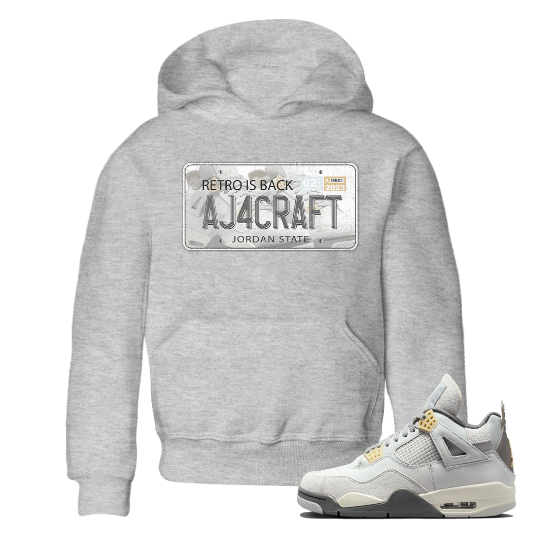 Jordan 4 Craft Sneaker Matching T-Shirt Jordan Plate Sneaker Tees Jordan 4 Craft Sneaker Release Tees Kids Shirts