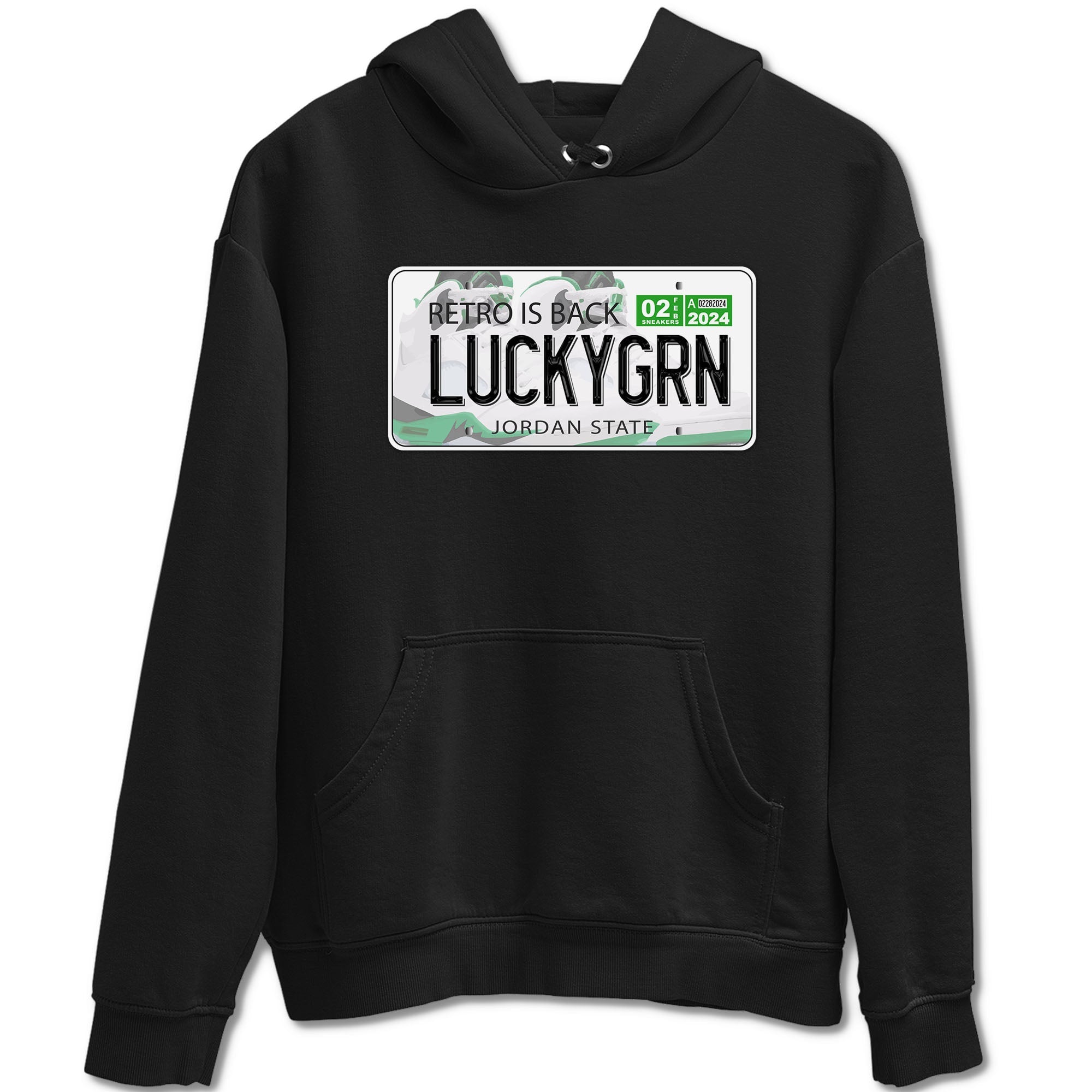5s Lucky Green shirt to match jordans Jordan Plate sneaker tees Air Jordan 5 Lucky Green Drip Gear Zone unisex cotton Black 2 crew neck shirt