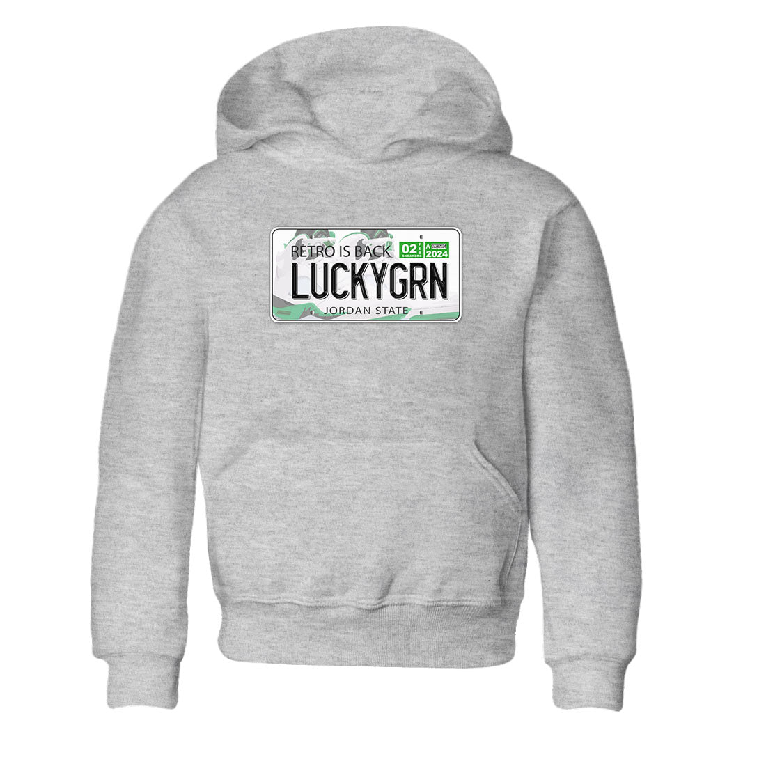 5s Lucky Green shirt to match jordans Jordan Plate sneaker tees Air Jordan 5 Lucky Green Drip Gear Zone baby toddler Heather Grey 2 cotton Shirt