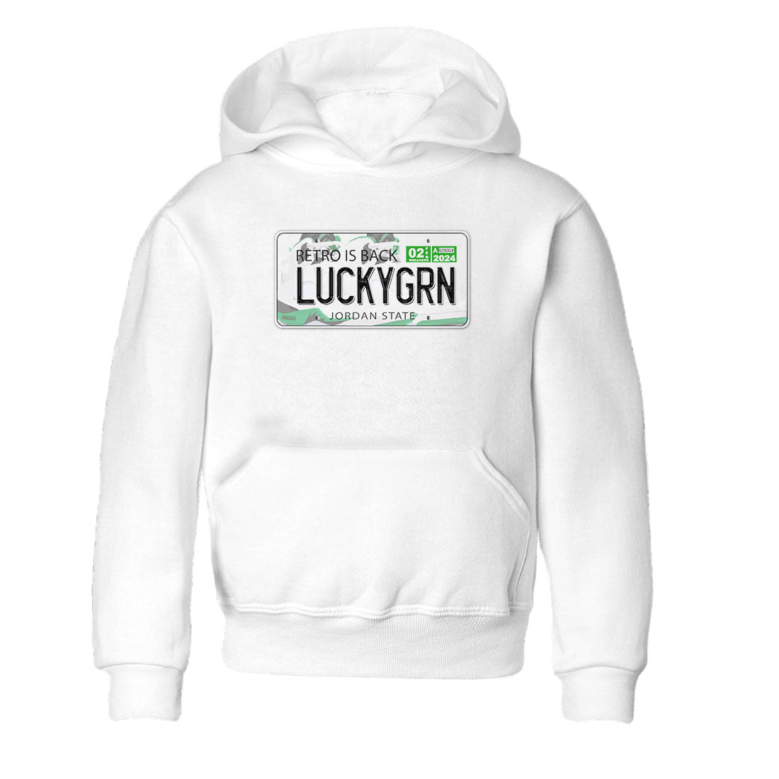 5s Lucky Green shirt to match jordans Jordan Plate sneaker tees Air Jordan 5 Lucky Green Drip Gear Zone baby toddler White 2 cotton Shirt