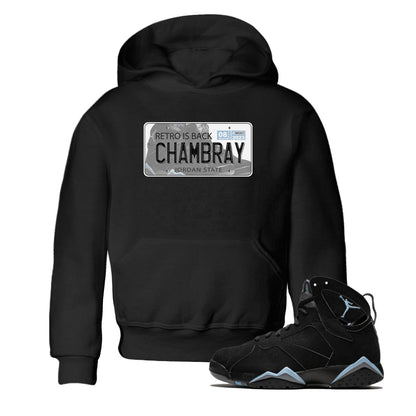 Air Jordan 7 Chambray shirt to match jordans Jordan Plate Streetwear Sneaker Shirt AJ7 Chambray Drip Gear Zone Sneaker Matching Clothing Baby Toddler Black 1 T-Shirt