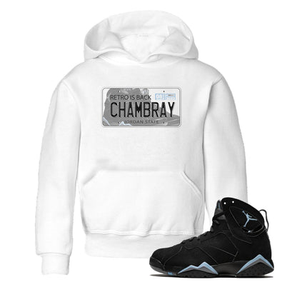 Air Jordan 7 Chambray shirt to match jordans Jordan Plate Streetwear Sneaker Shirt AJ7 Chambray Drip Gear Zone Sneaker Matching Clothing Baby Toddler White 1 T-Shirt