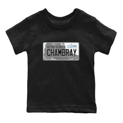 Air Jordan 7 Chambray shirt to match jordans Jordan Plate Streetwear Sneaker Shirt AJ7 Chambray Drip Gear Zone Sneaker Matching Clothing Baby Toddler Black 2 T-Shirt