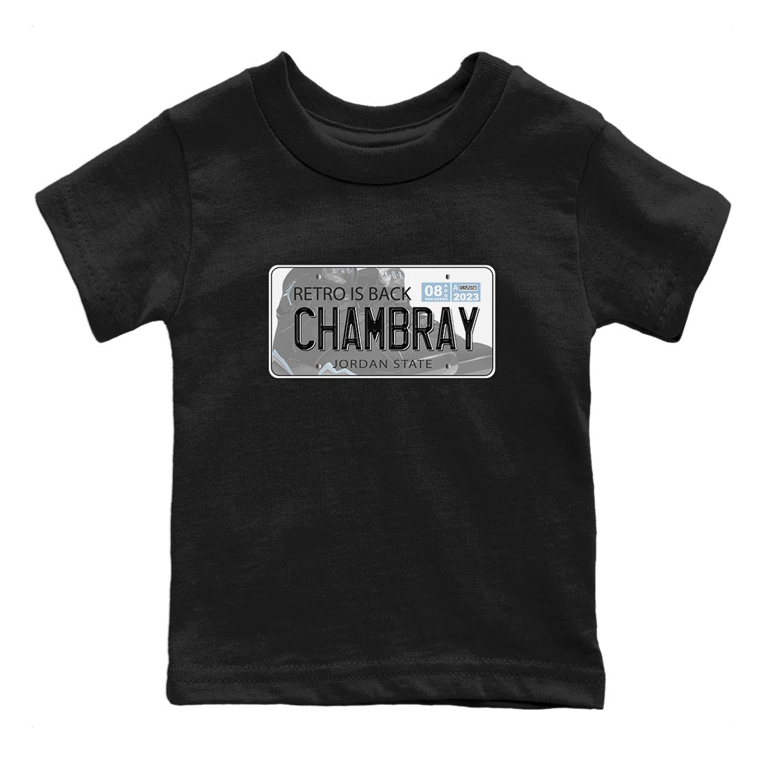 Air Jordan 7 Chambray shirt to match jordans Jordan Plate Streetwear Sneaker Shirt AJ7 Chambray Drip Gear Zone Sneaker Matching Clothing Baby Toddler Black 2 T-Shirt