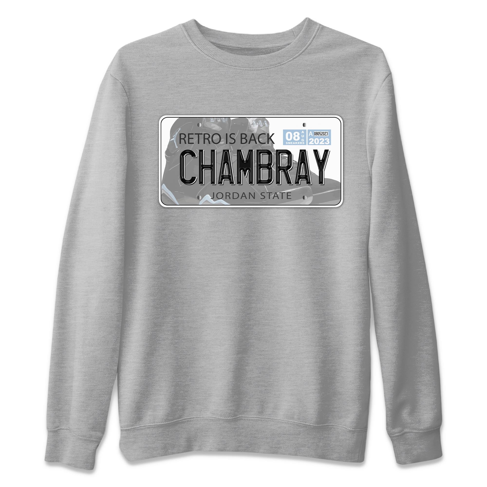 Air Jordan 7 Chambray shirt to match jordans Jordan Plate Streetwear Sneaker Shirt AJ7 Chambray Drip Gear Zone Sneaker Matching Clothing Unisex Heather Grey 2 T-Shirt