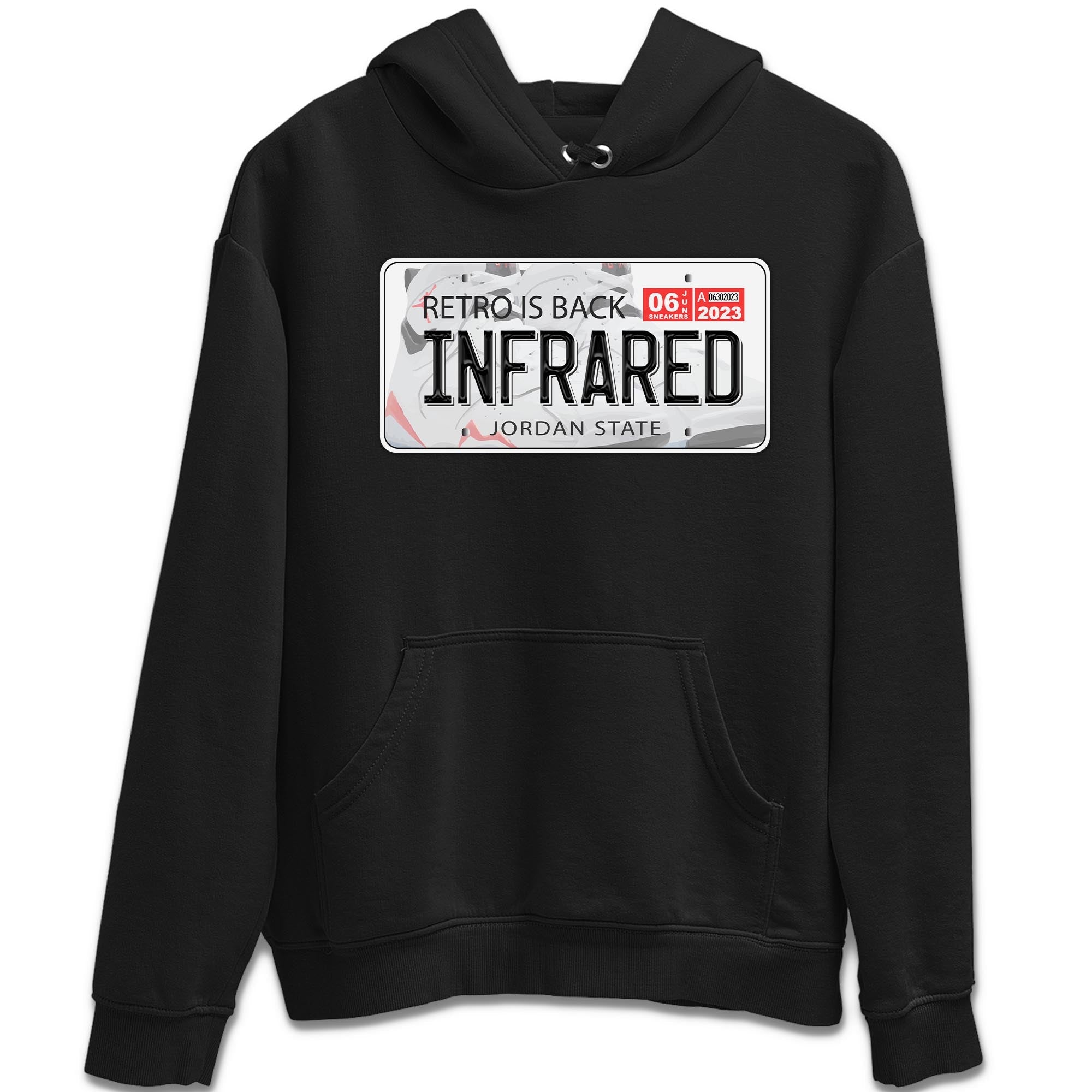 Air Jordan 7 White Infrared shirt to match jordans Jordan Plate Streetwear Sneaker Shirt White Infrared 7s Drip Gear Zone Sneaker Matching Clothing Unisex Black 2 T-Shirt