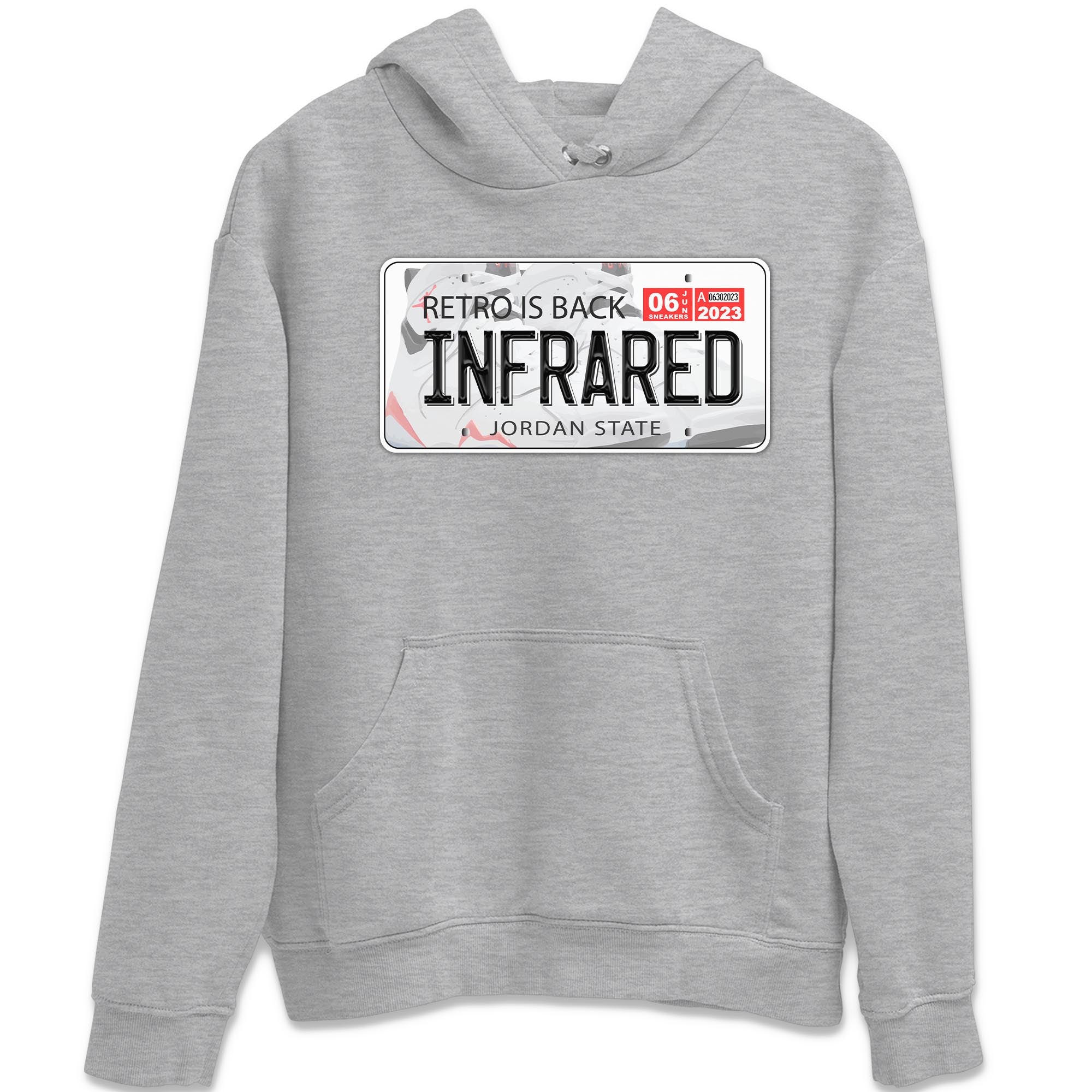 Air Jordan 7 White Infrared shirt to match jordans Jordan Plate Streetwear Sneaker Shirt White Infrared 7s Drip Gear Zone Sneaker Matching Clothing Unisex Heather Grey 2 T-Shirt