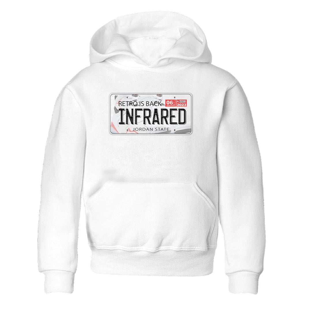 Air Jordan 7 White Infrared shirt to match jordans Jordan Plate Streetwear Sneaker Shirt White Infrared 7s Drip Gear Zone Sneaker Matching Clothing Baby Toddler White 2 T-Shirt