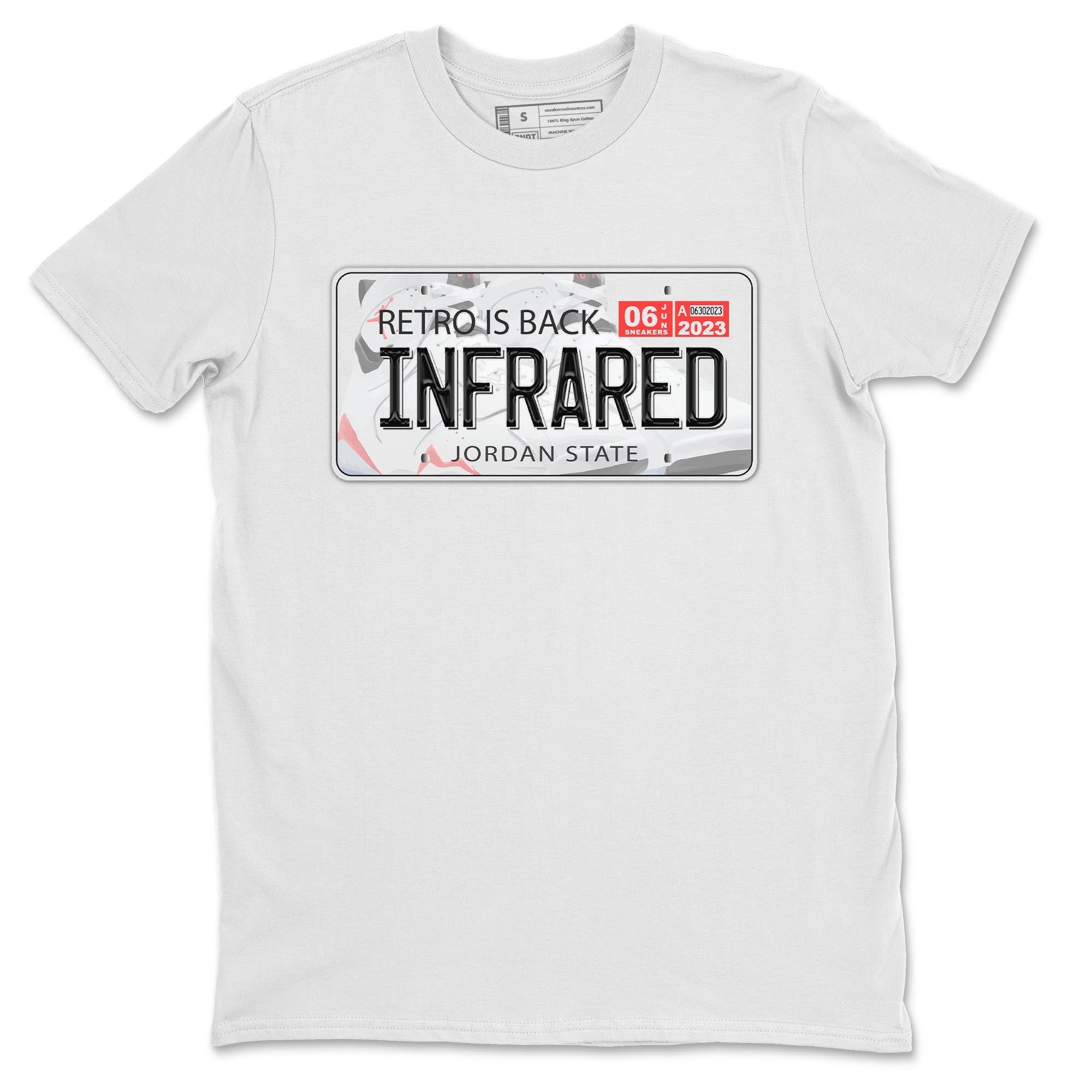 Air Jordan 7 White Infrared shirt to match jordans Jordan Plate Streetwear Sneaker Shirt White Infrared 7s Drip Gear Zone Sneaker Matching Clothing Unisex White 2 T-Shirt