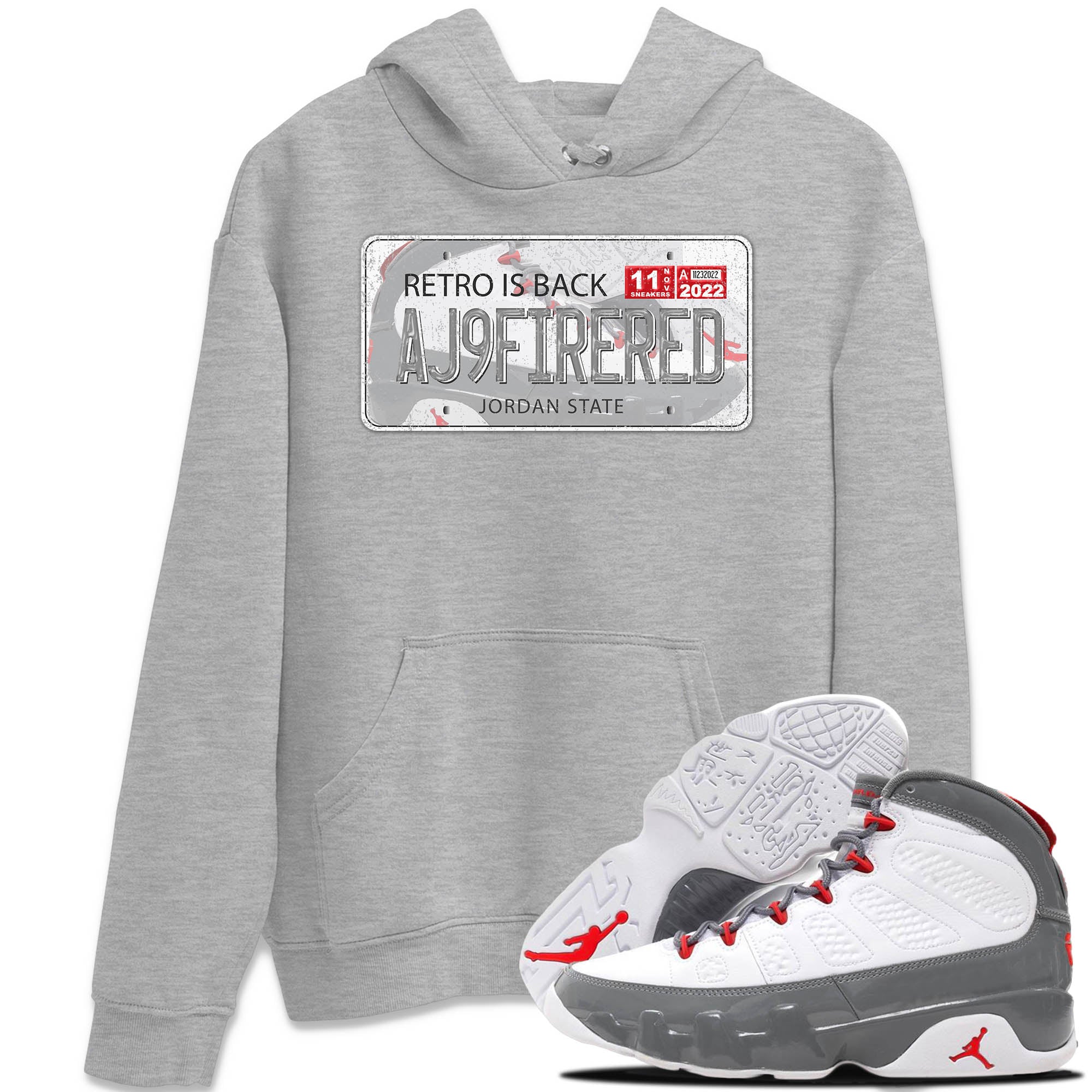 Jordan 9 Fire Red Shirt To Match Jordans Jordan Plate Sneaker Tees Jordan 9 Fire Red Drip Gear Zone Sneaker Matching Clothing Unisex Shirts